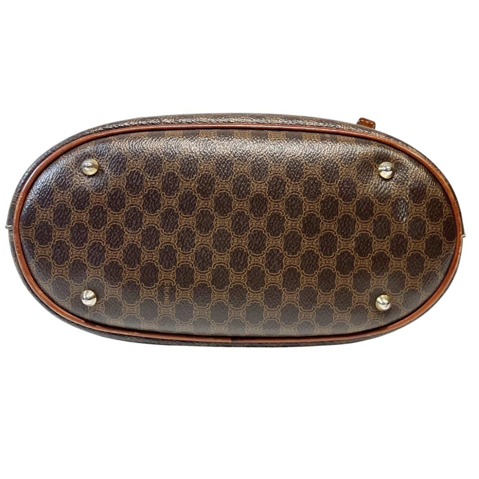 Celine Brown Canvas Pvc Tote Bag (Pre-Owned)