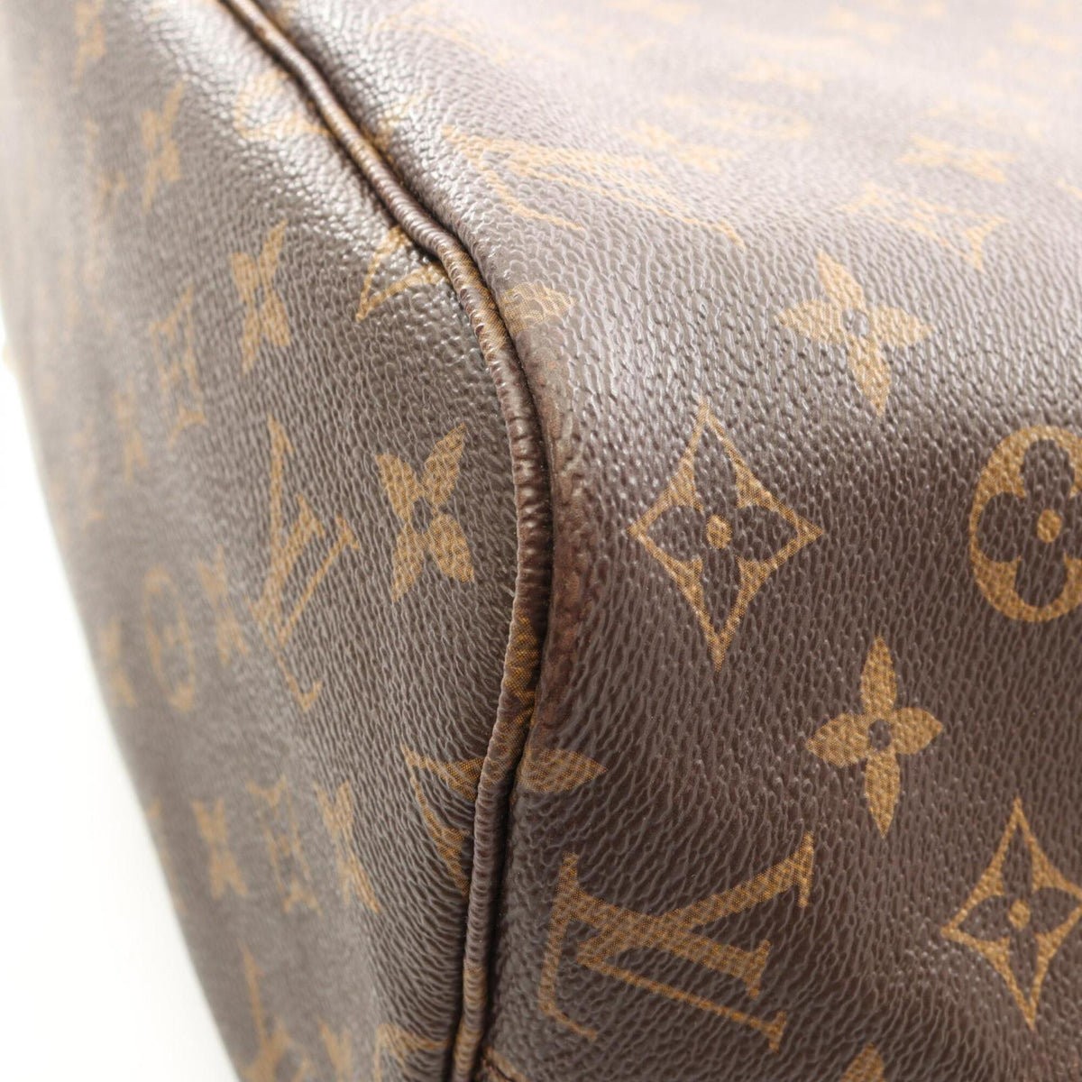 Louis Vuitton Brown Pivoine Coated Canvas Monogram Leather Handbag Pouch Tote Bag (Pre-Owned)