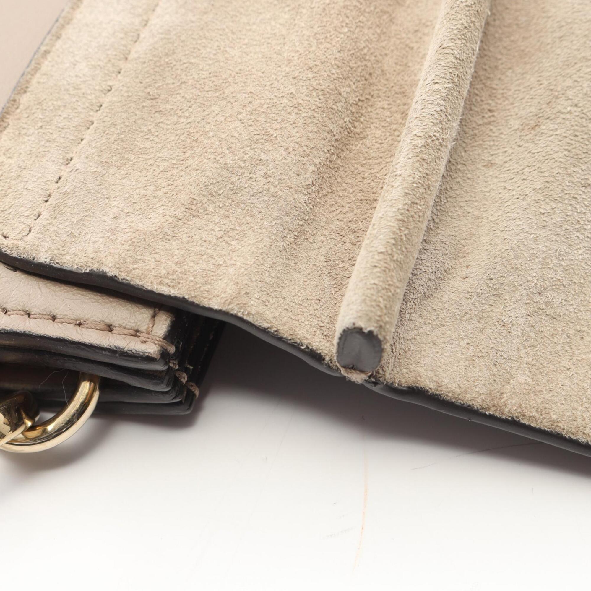Chloé Beige Leather Suede Handbag Shoulder Bag (Pre-Owned)