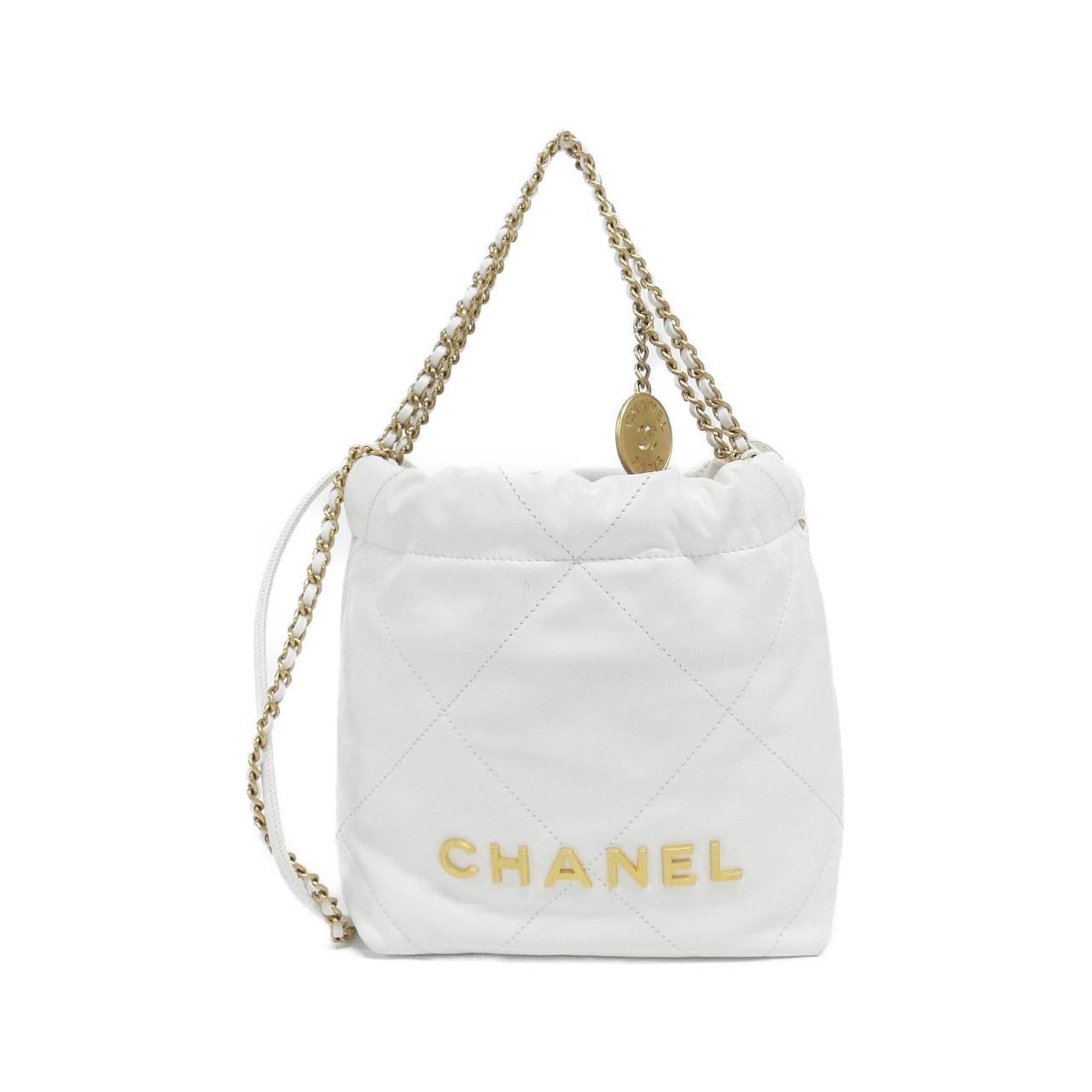 Chanel White Leather Handbag (Pre-Owned)