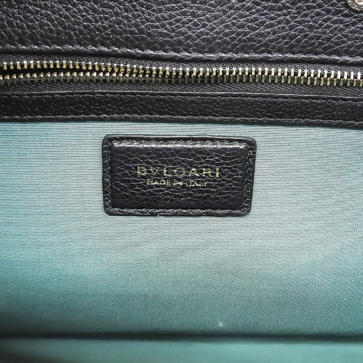 Bvlgari Black Leather Handbag (Pre-Owned)