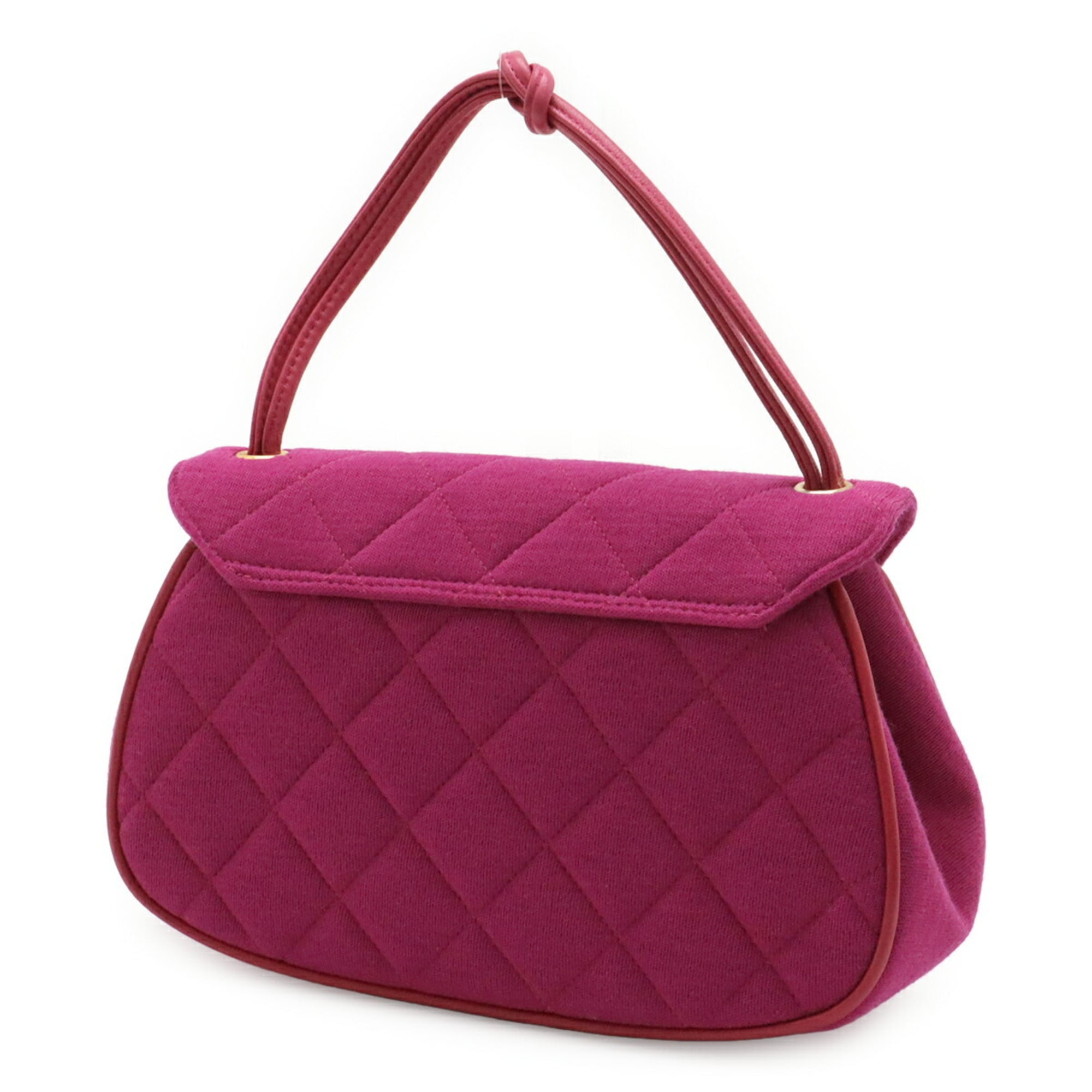 Chanel Matelasse Purple Cotton Handbag (Pre-Owned)