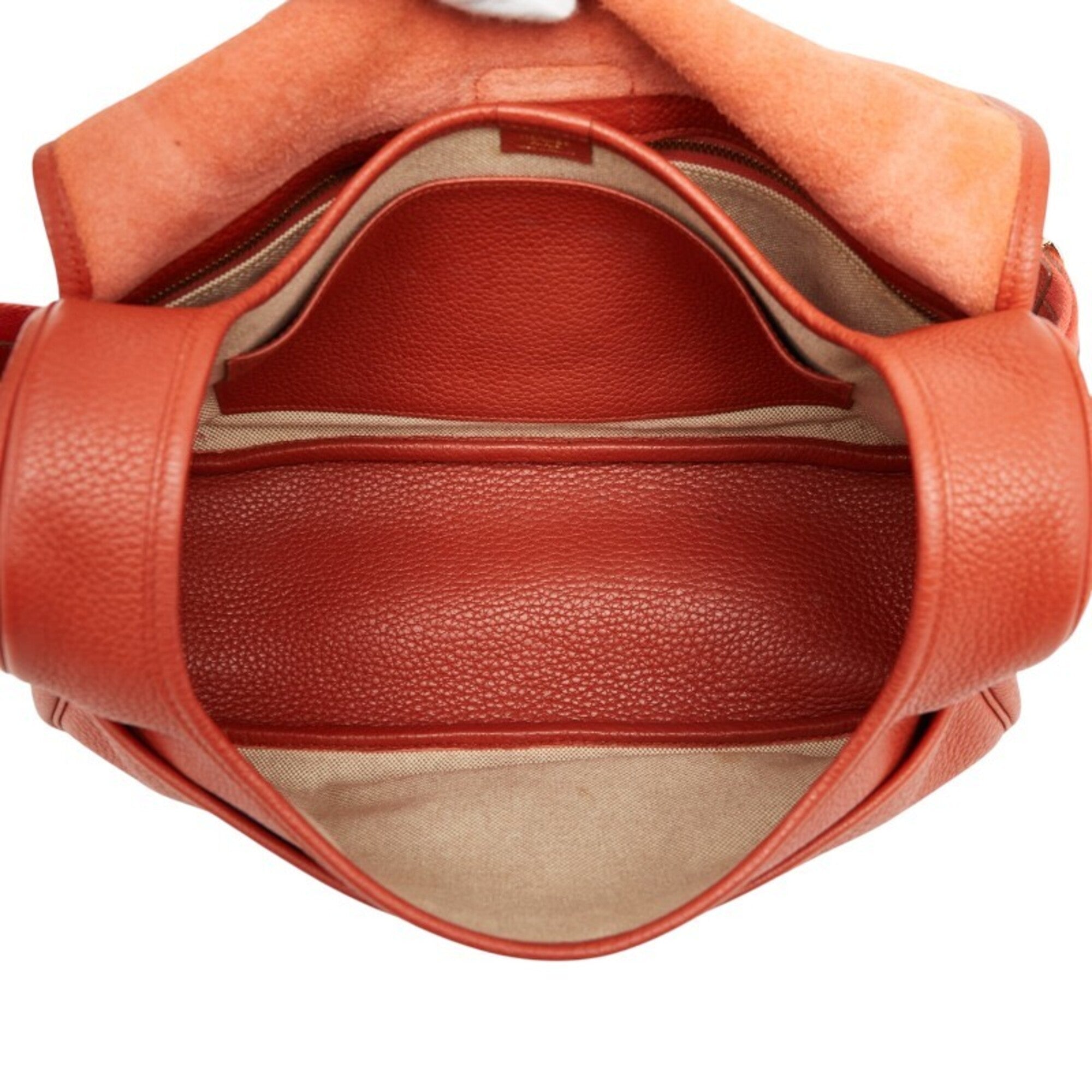 Hermes Orange Rose Jaipur Taurillon Clemence Leather Shoulder Bag (Pre-Owned)
