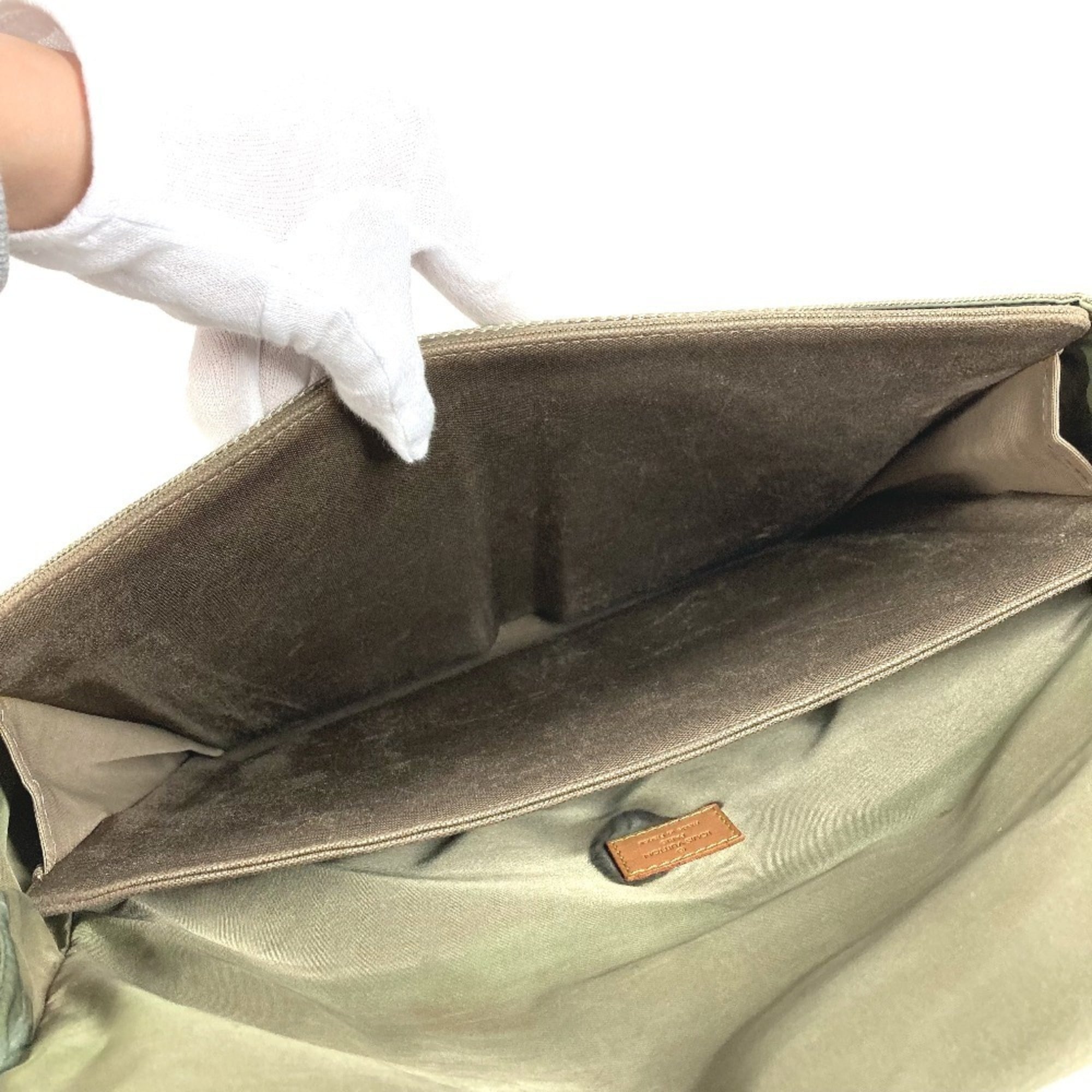Louis Vuitton Galle Khaki Sable Damier Geant Shoulder Bag (Pre-Owned)