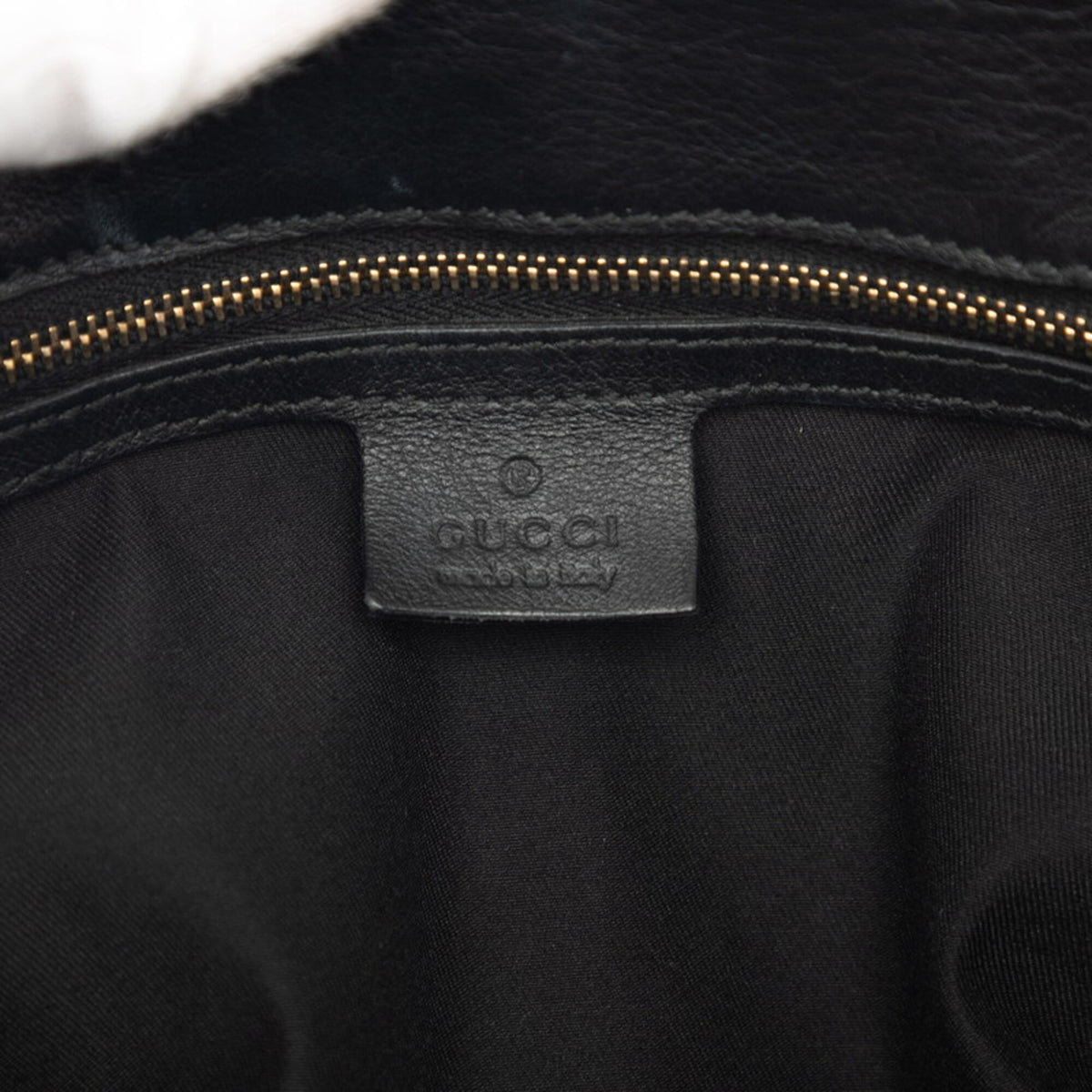 Gucci Black Leather Boston Bag Handbag (Pre-Owned)