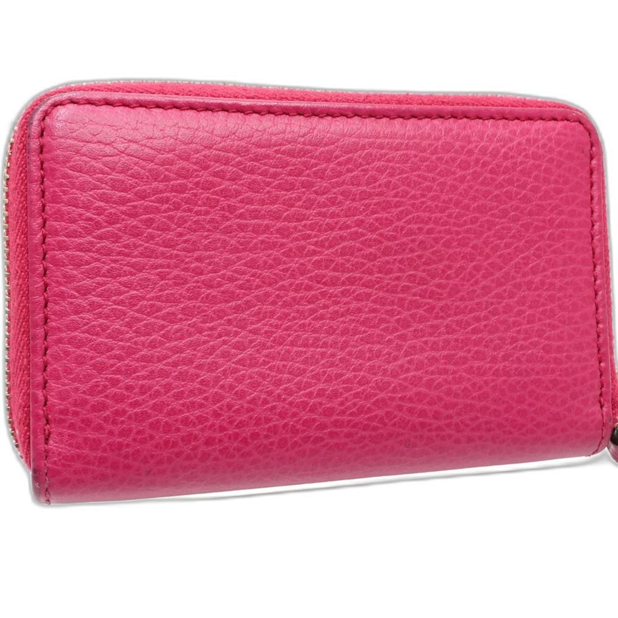 Gucci Pink Leather Coin Purse/Coin Case (Pre-Owned)