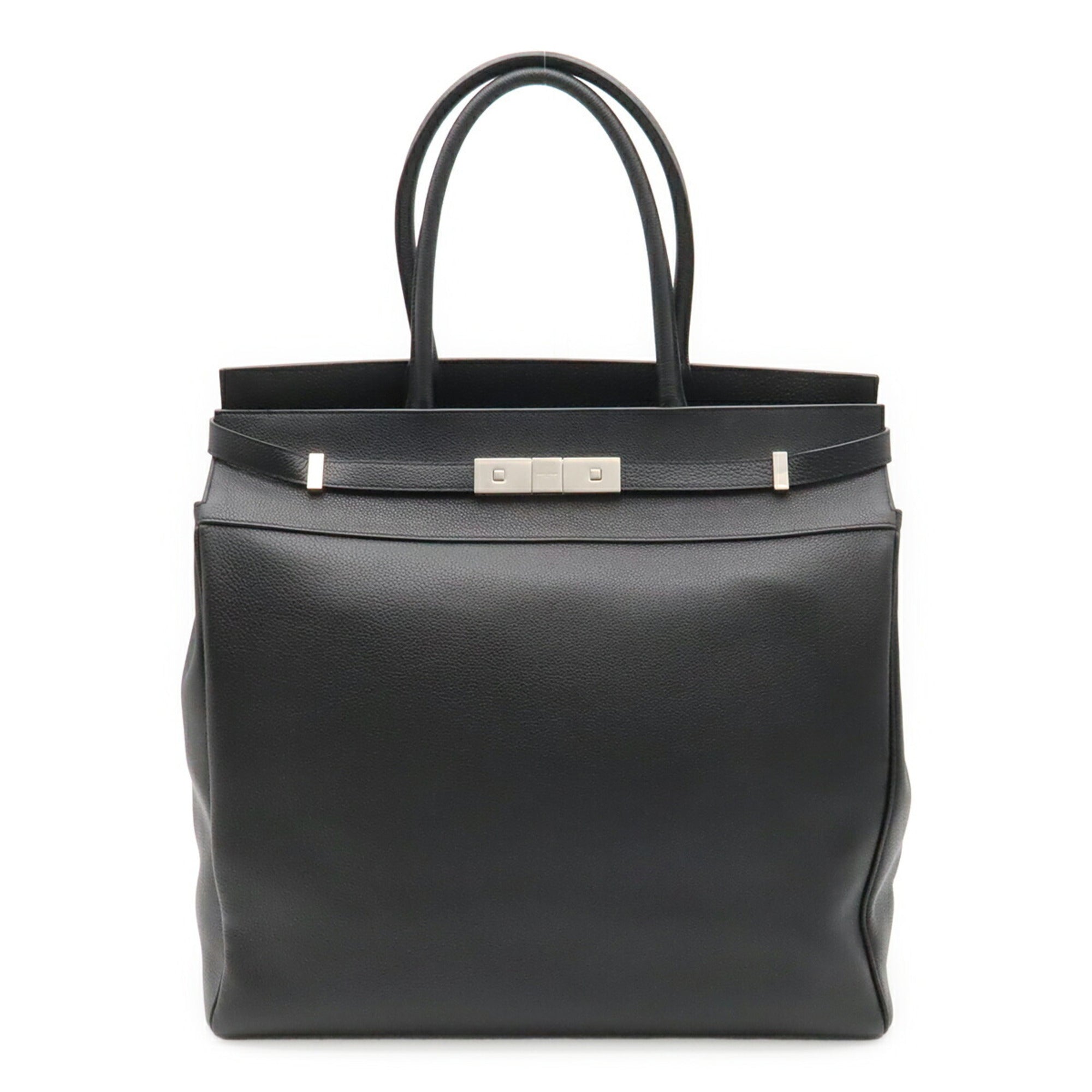 Yves Saint Laurent Black Leather Tote Bag (Pre-Owned)