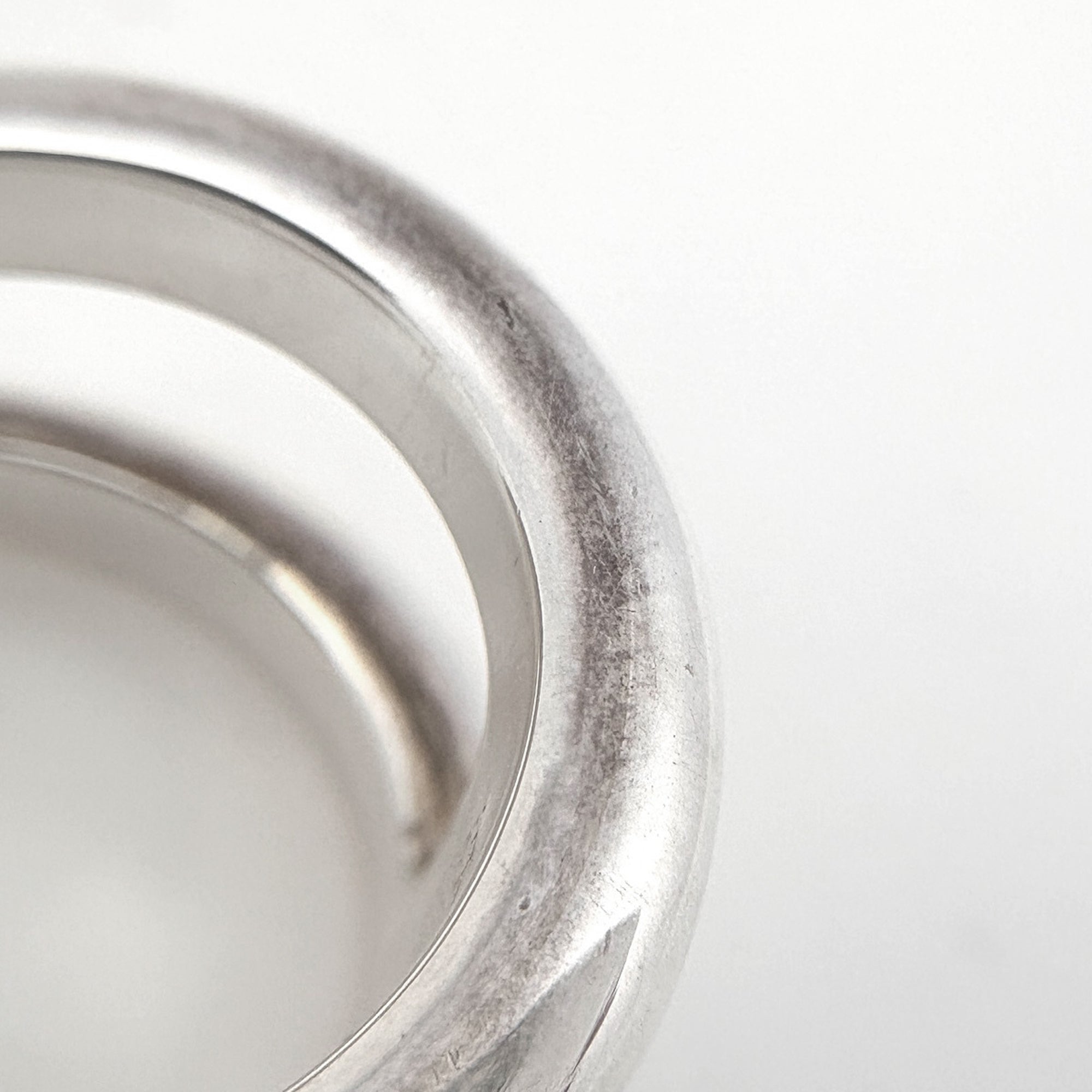 Hermes Silver 925 Band Ring (Pre-Owned)
