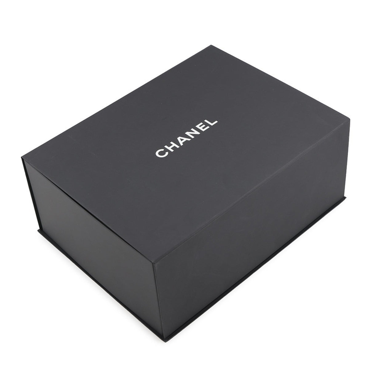 Chanel Matelasse Black Leather Handbag Shopping Bag (Pre-Owned)