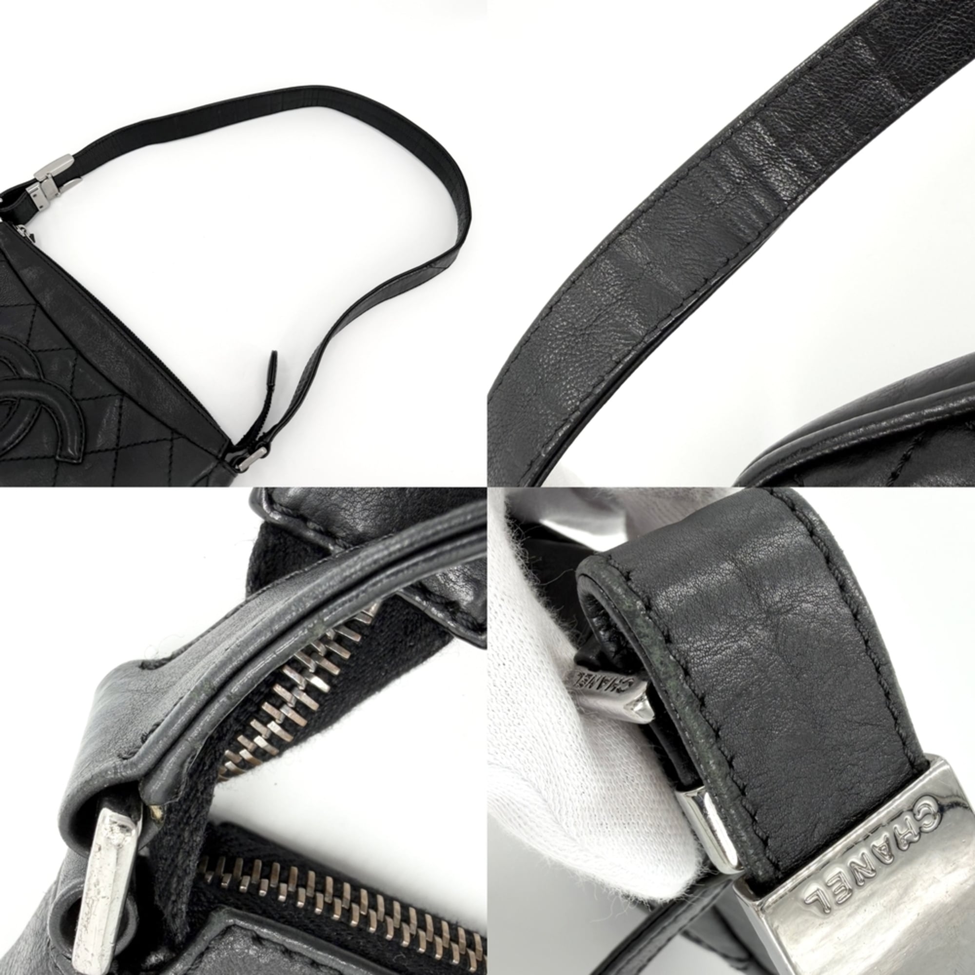 Chanel Black Leather Shoulder Bag (Pre-Owned)