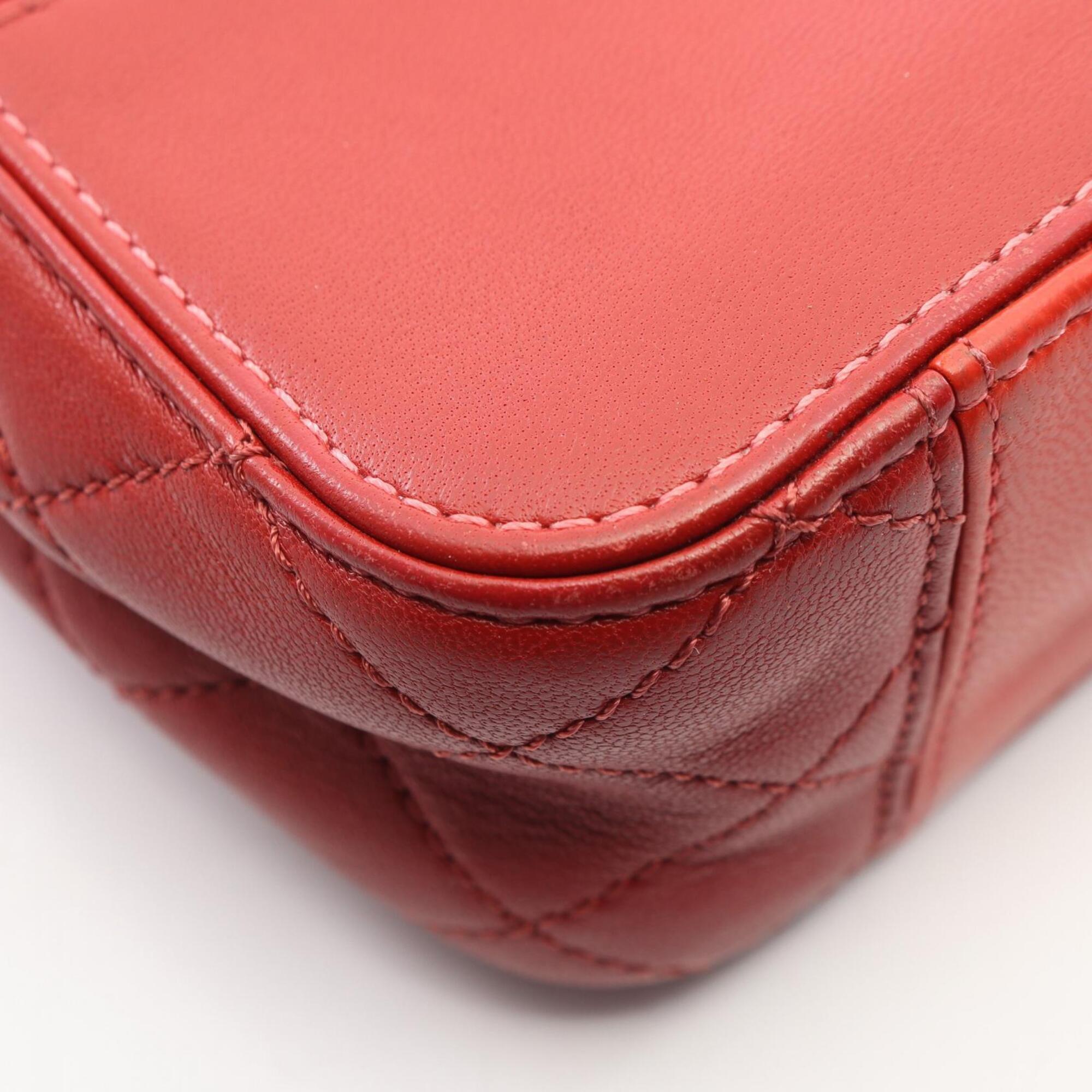 Chanel Multi-Color Red Color Leather Handbag Shoulder Bag (Pre-Owned)