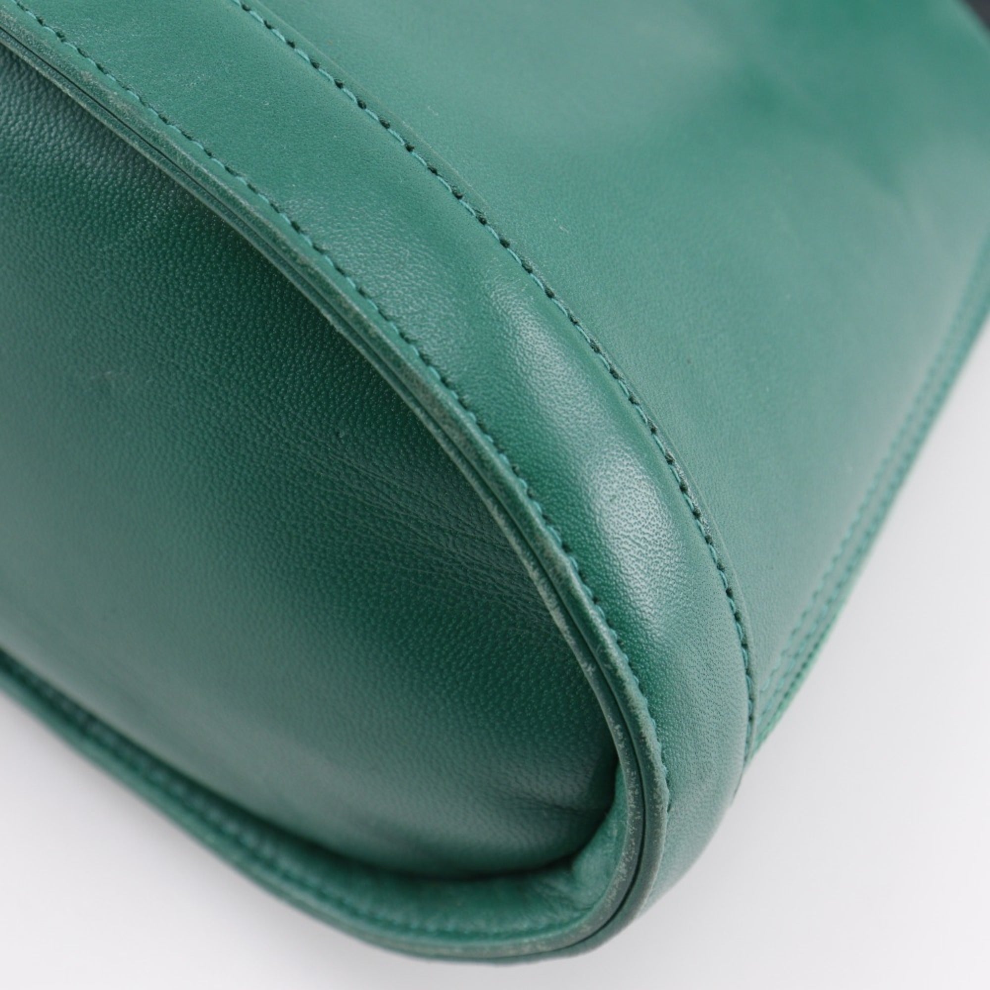 Bally Black Green Leather Tote Bag (Pre-Owned)