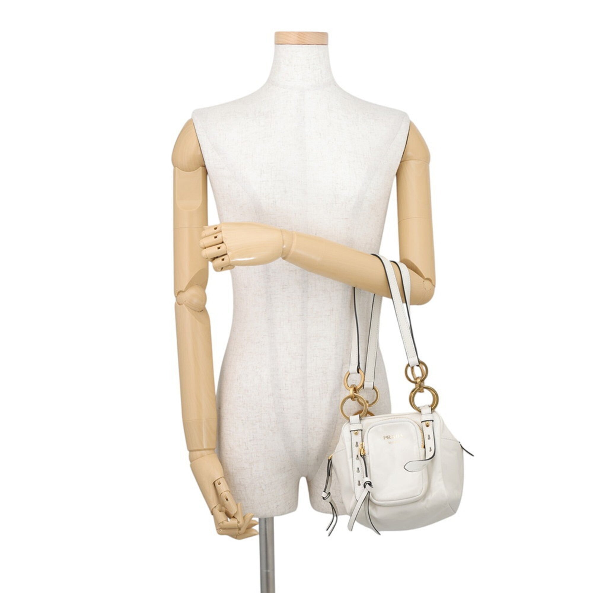 Prada White Leather Handbag (Pre-Owned)