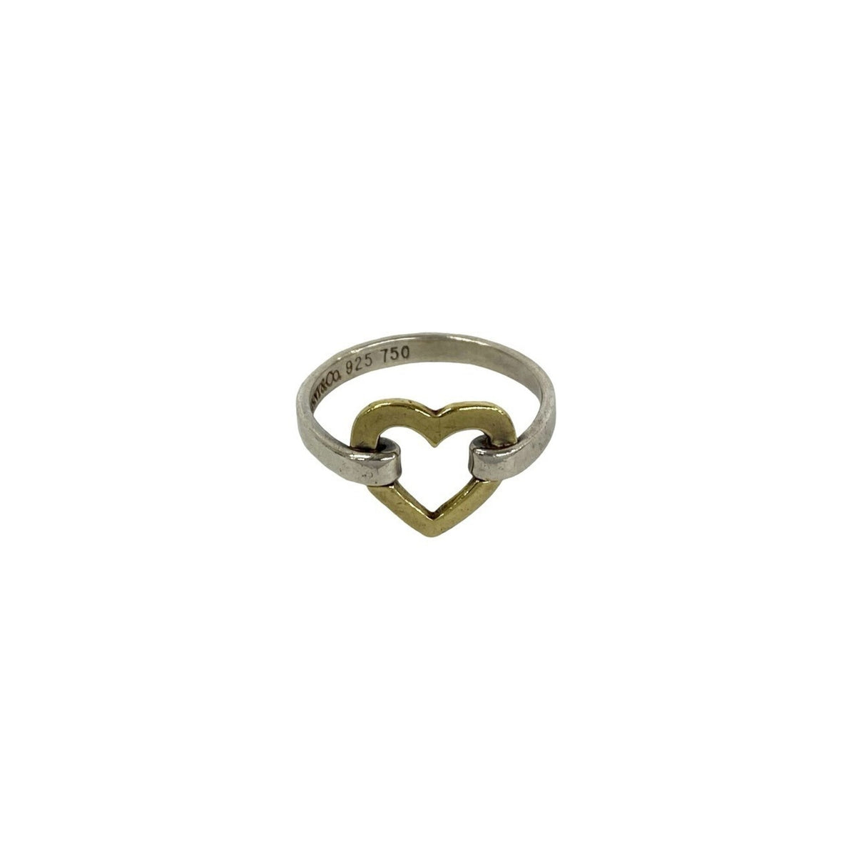 Tiffany Gold Silver Yellow Gold (18K) Silver 925 Band Ring (Pre-Owned)