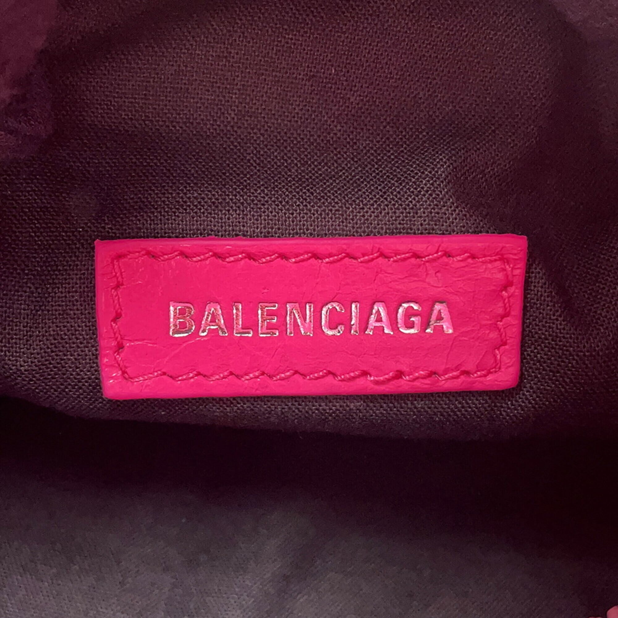 Balenciaga Pink Leather Handbag Shoulder Bag (Pre-Owned)