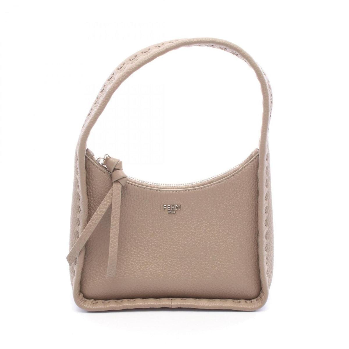 Fendi Selleria Beige Leather Handbag (Pre-Owned)