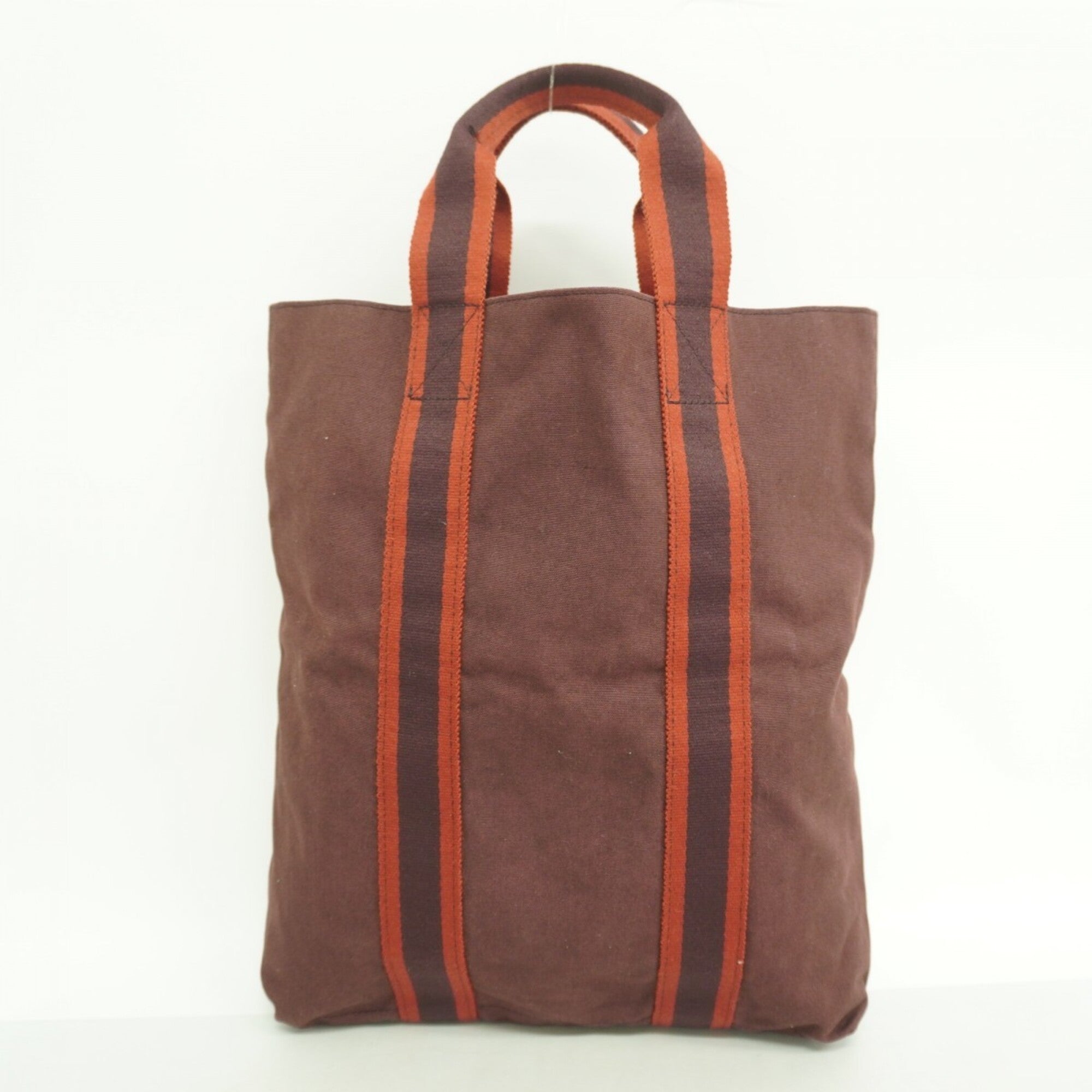 Hermes Bordeaux Canvas Tote Bag (Pre-Owned)