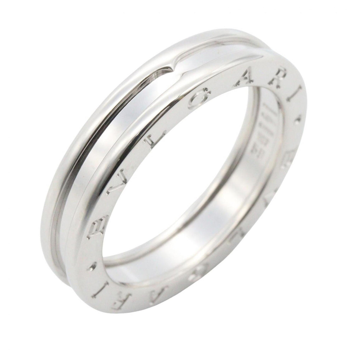 Bvlgari Silver White Gold (18K) Band Ring (Pre-Owned)