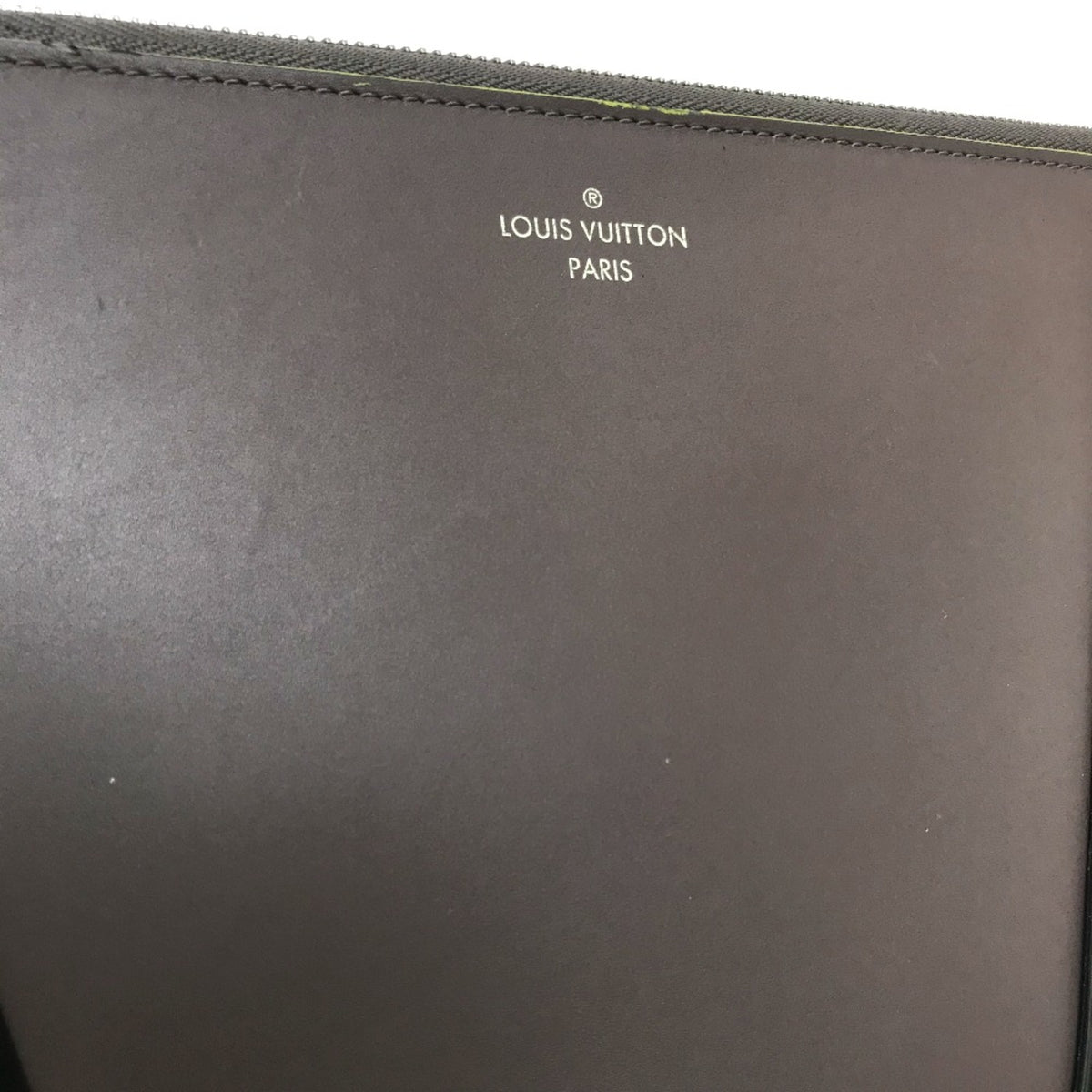 Louis Vuitton Gray Leather Clutch Bag (Pre-Owned)