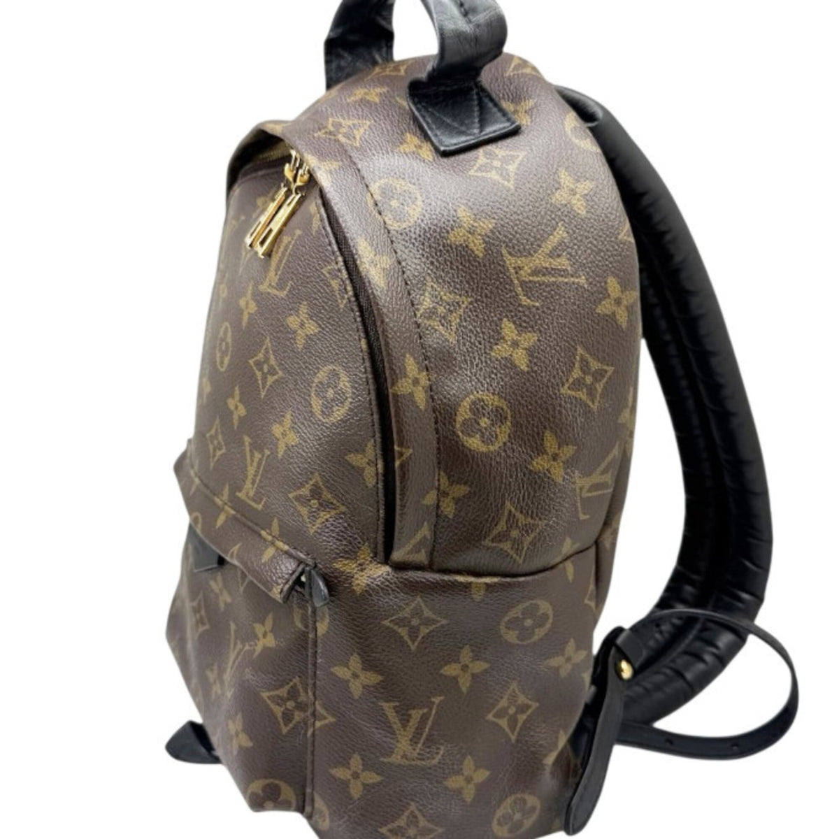 Louis Vuitton Black Brown Monogram Leather Backpack (Pre-Owned)