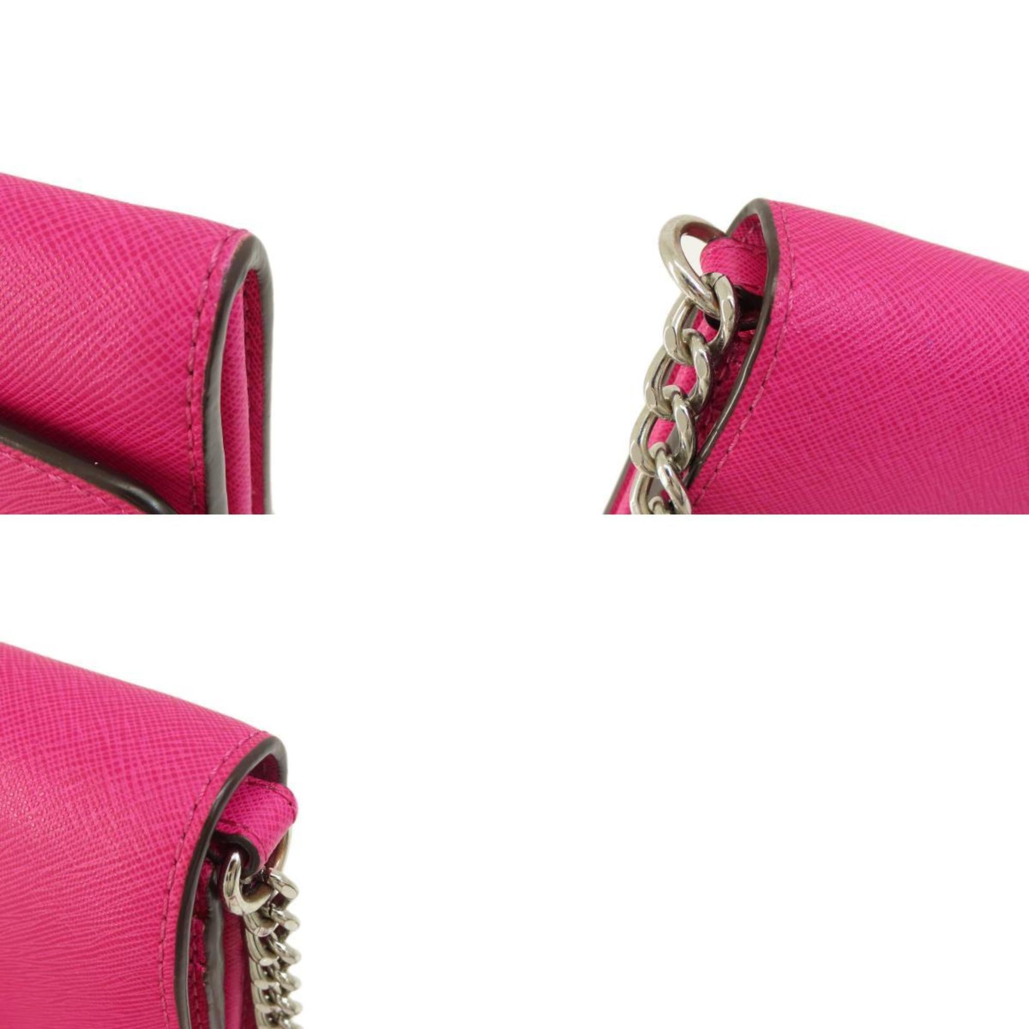 Michael Kors Pink Pvc Chain/Shoulder Wallet (Pre-Owned)