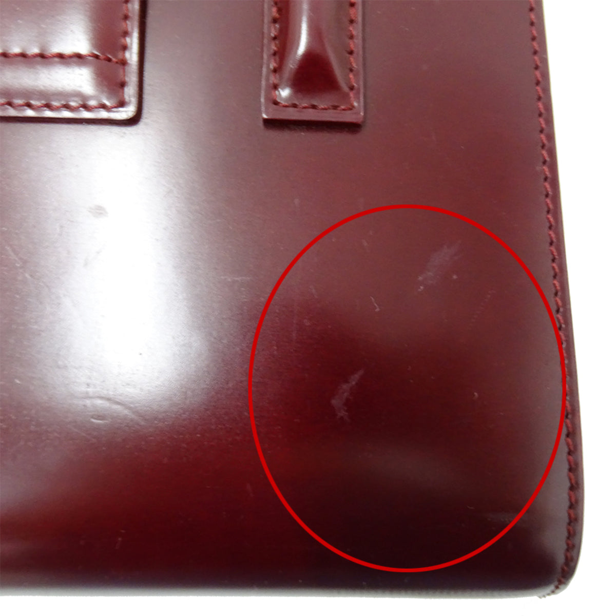 Cartier Panthère Bordeaux Patent Leather Handbag (Pre-Owned)