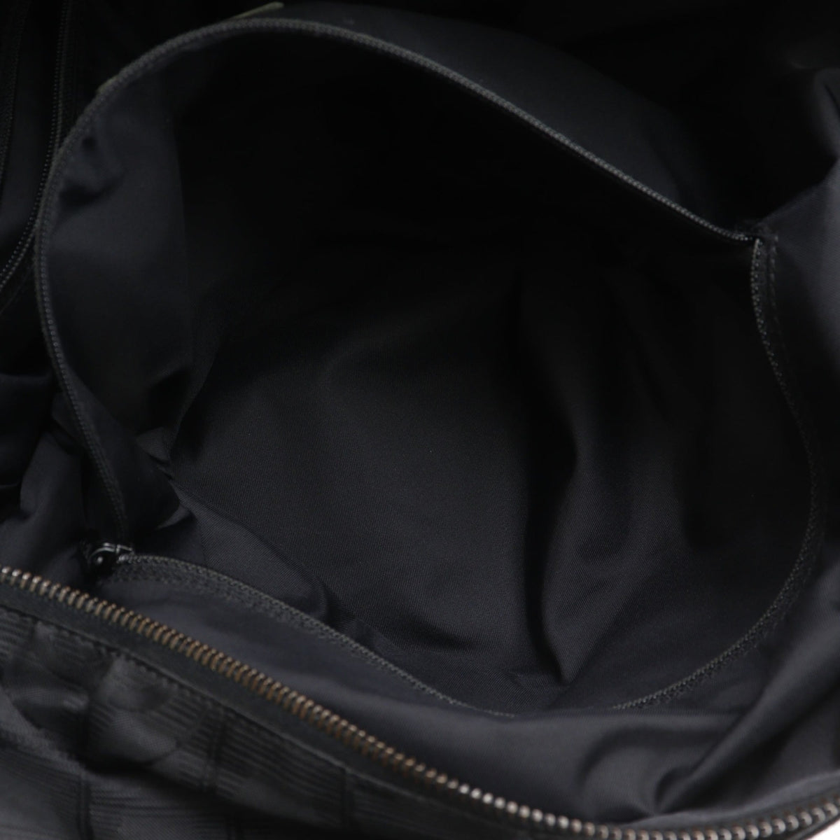 Chanel New Travel Line Black Nylon Canvas Tote Bag Weekend Bag (Pre-Owned)