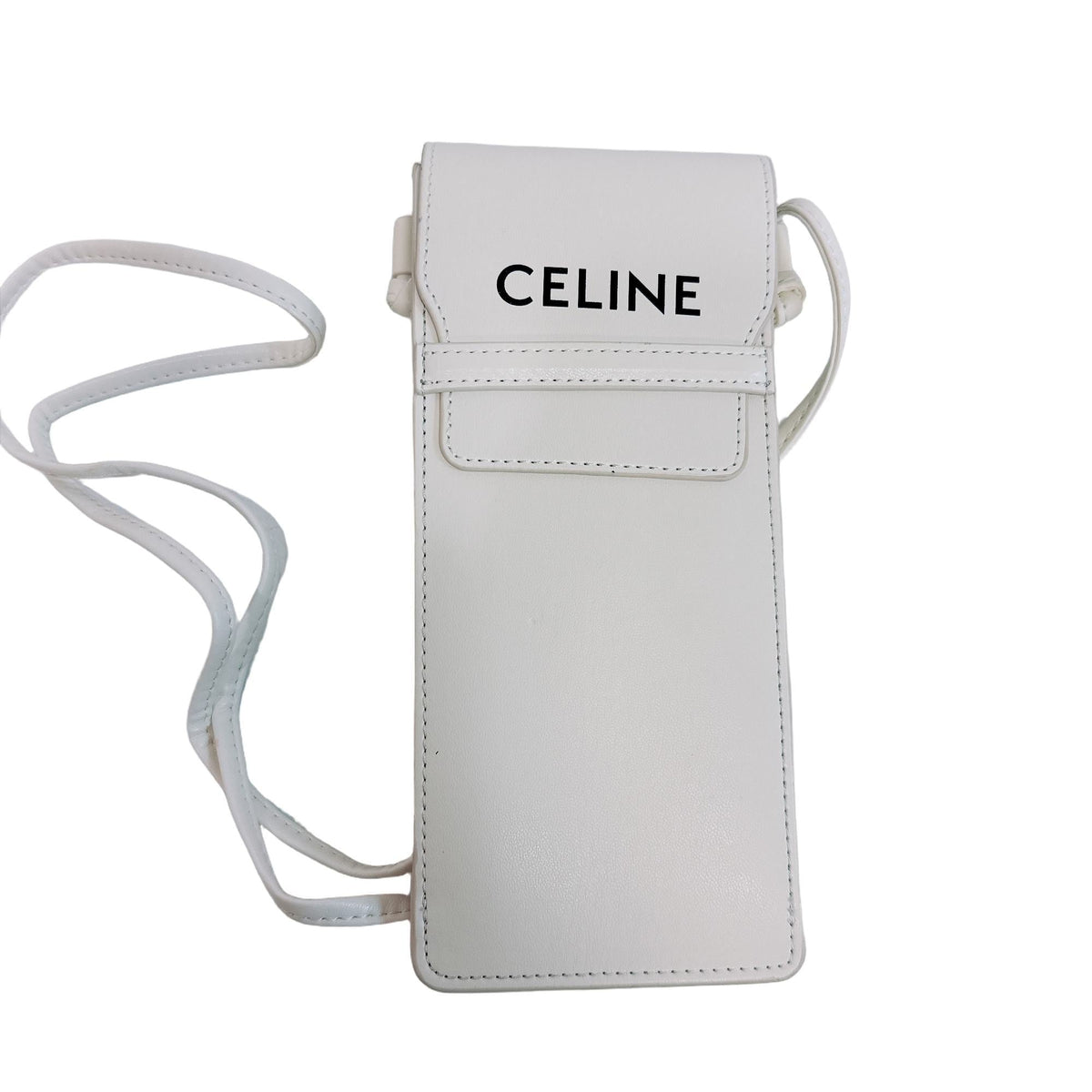Celine White Leather Pouch (Pre-Owned)