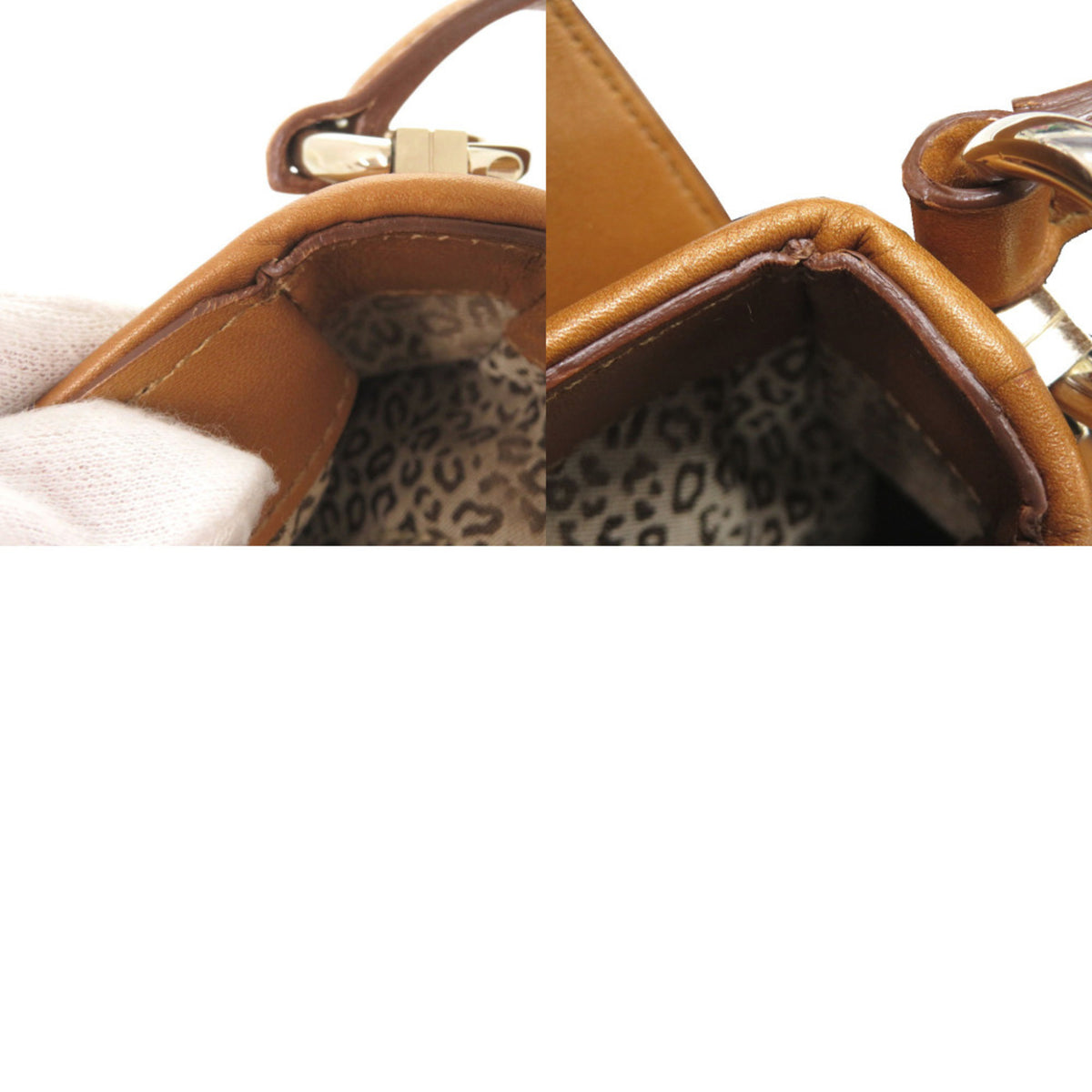 Cartier Camel Leather Shoulder Bag (Pre-Owned)