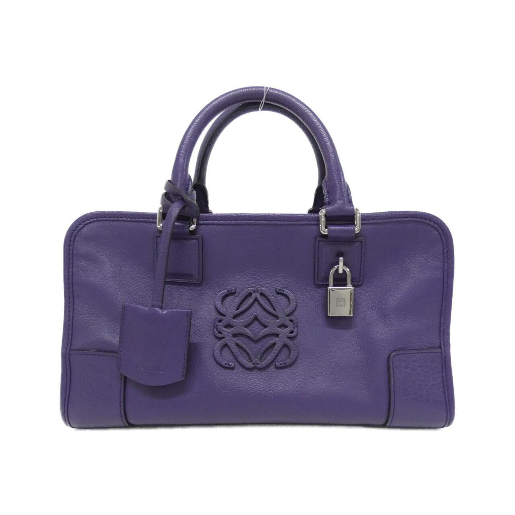 Loewe Purple Leather Handbag (Pre-Owned)