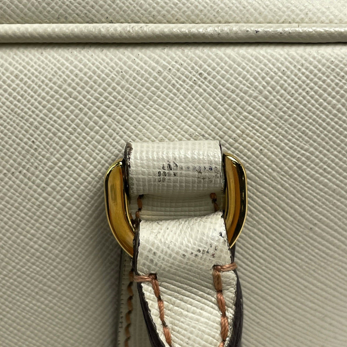 Prada Ivory Leather Handbag (Pre-Owned)