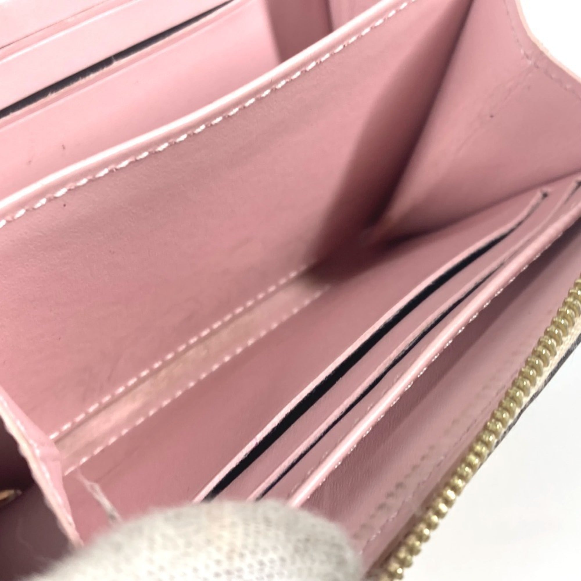 Louis Vuitton Beige Pink Vernis Long Wallet (Bi-Fold) (Pre-Owned)