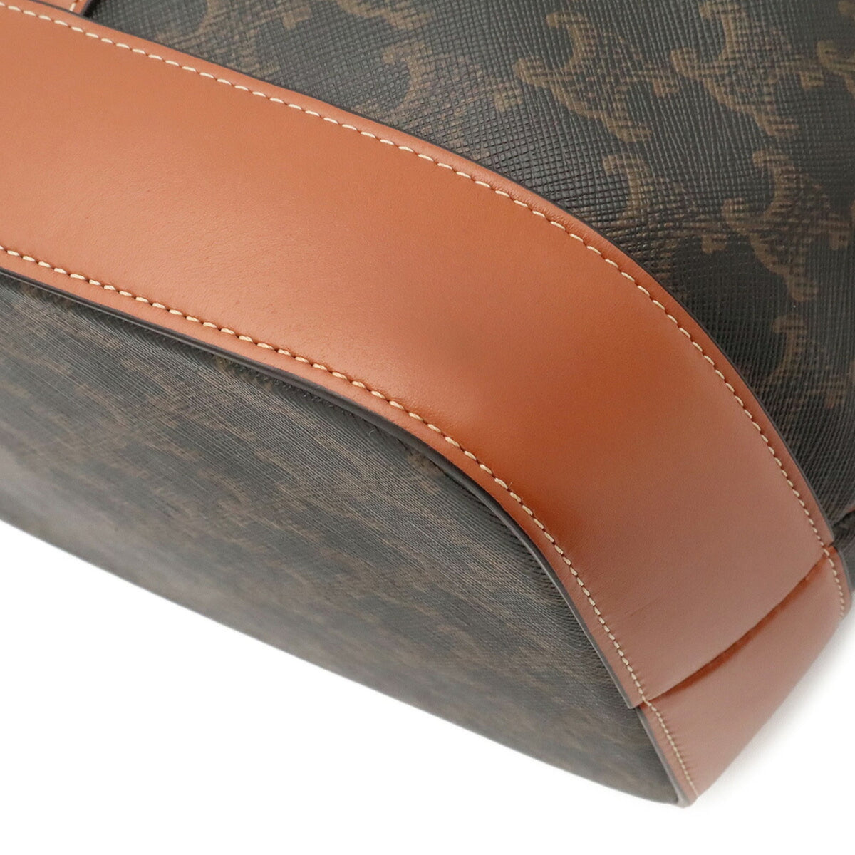 Celine Brown Canvas Shoulder Bag (Pre-Owned)