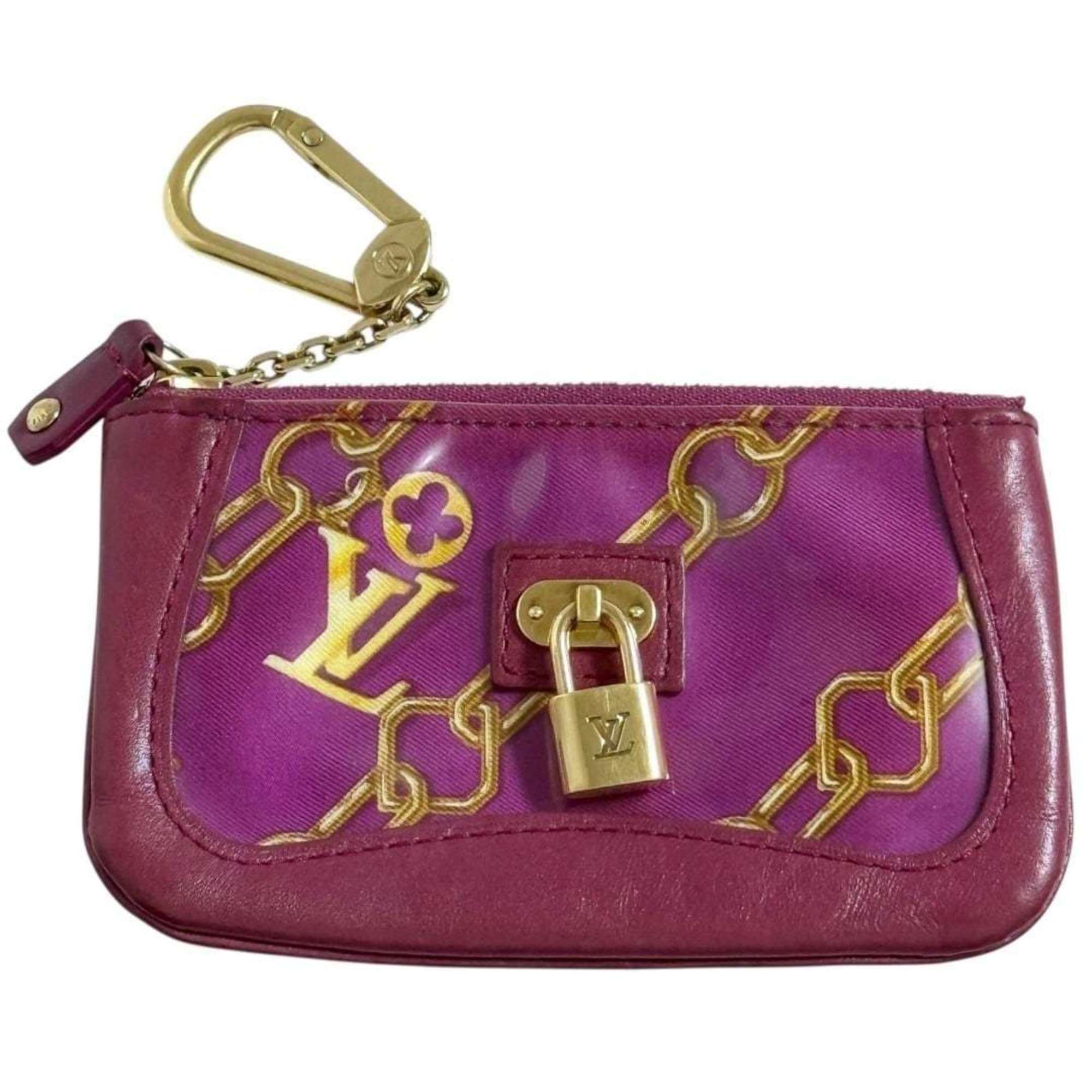 Louis Vuitton Red Color Wine Leather Coin Purse/Coin Case (Pre-Owned)
