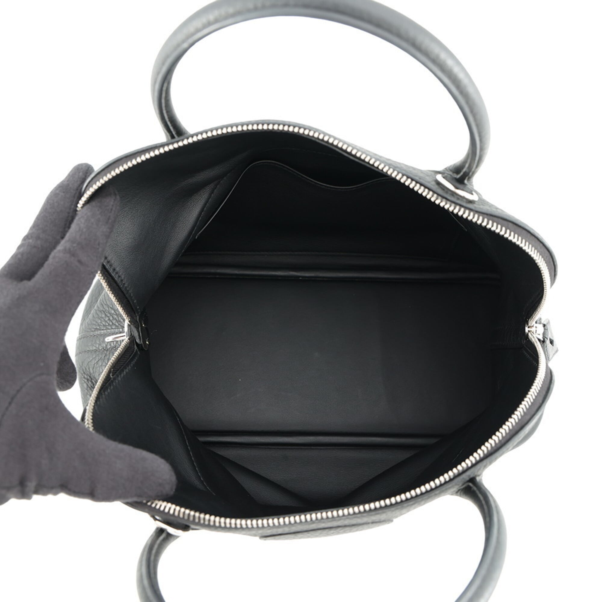 Hermes Bolide Black Taurillon Clemence Leather Handbag Shoulder Bag (Pre-Owned)