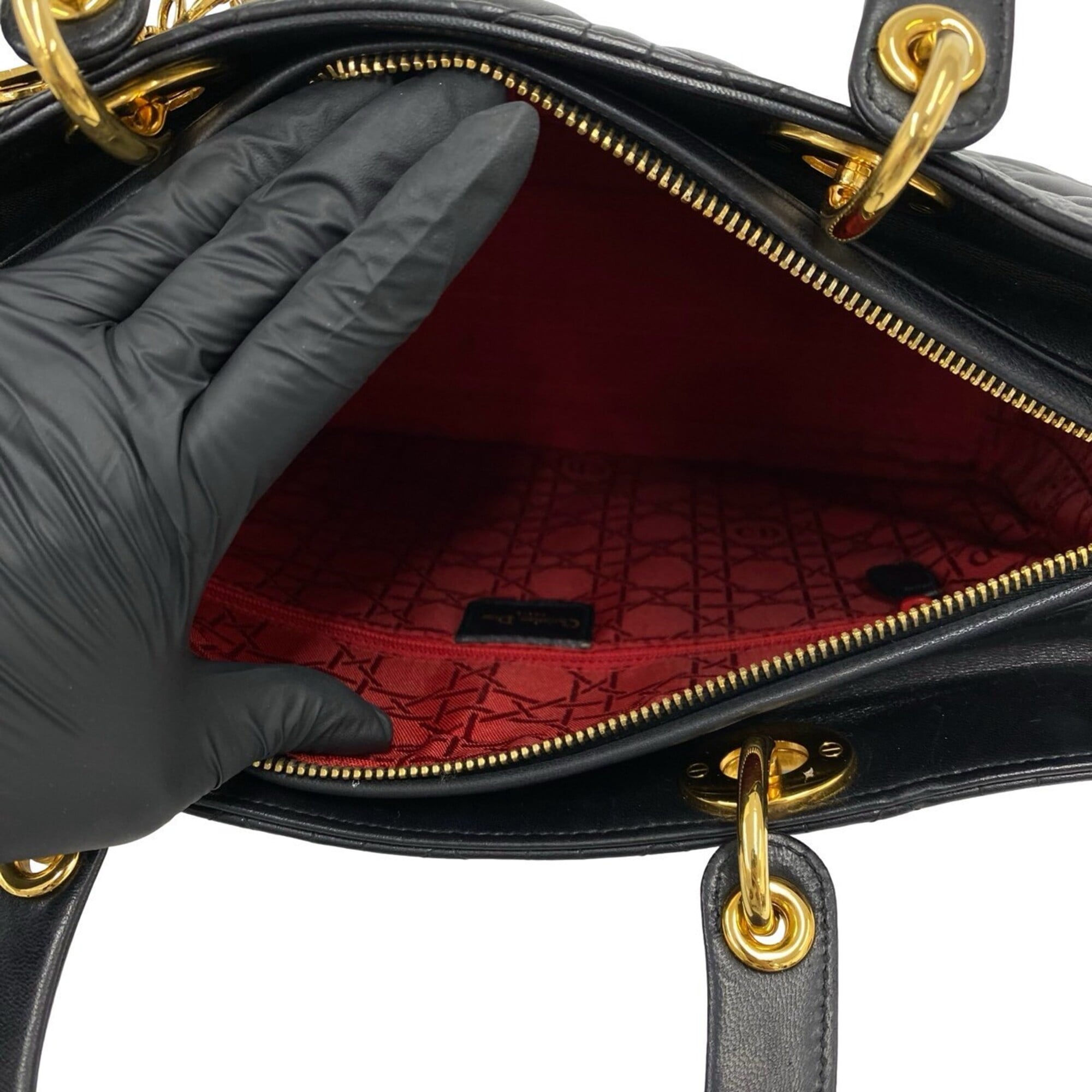 Christian Dior Black Leather Handbag (Pre-Owned)