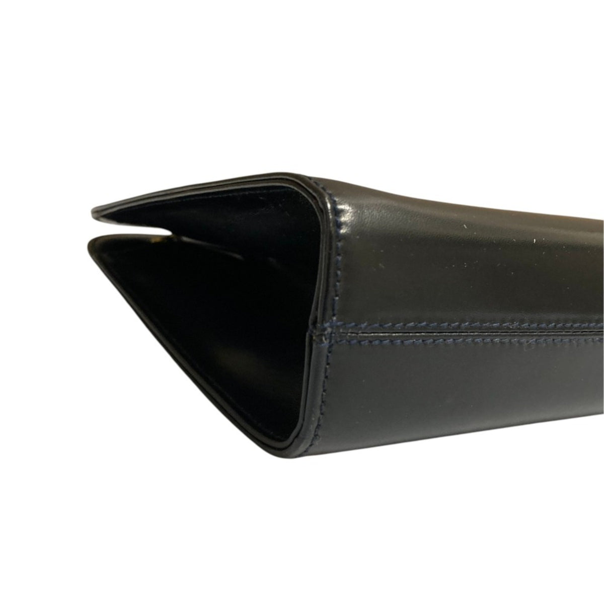 Salvatore Ferragamo Black Leather Clutch Bag Shoulder Bag (Pre-Owned)