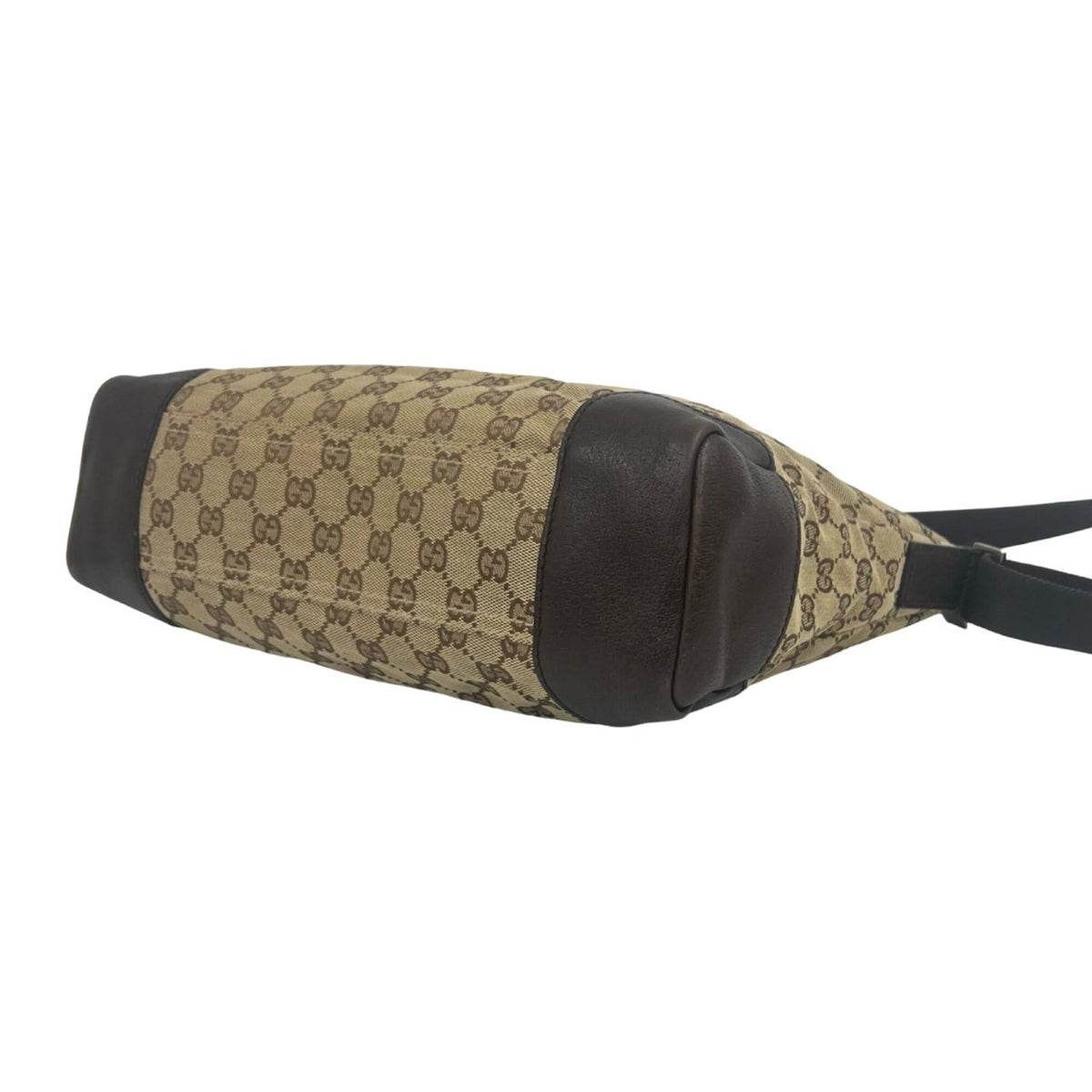 Gucci Brown Canvas Leather Crossbody Bag Messenger Bag Shoulder Bag (Pre-Owned)