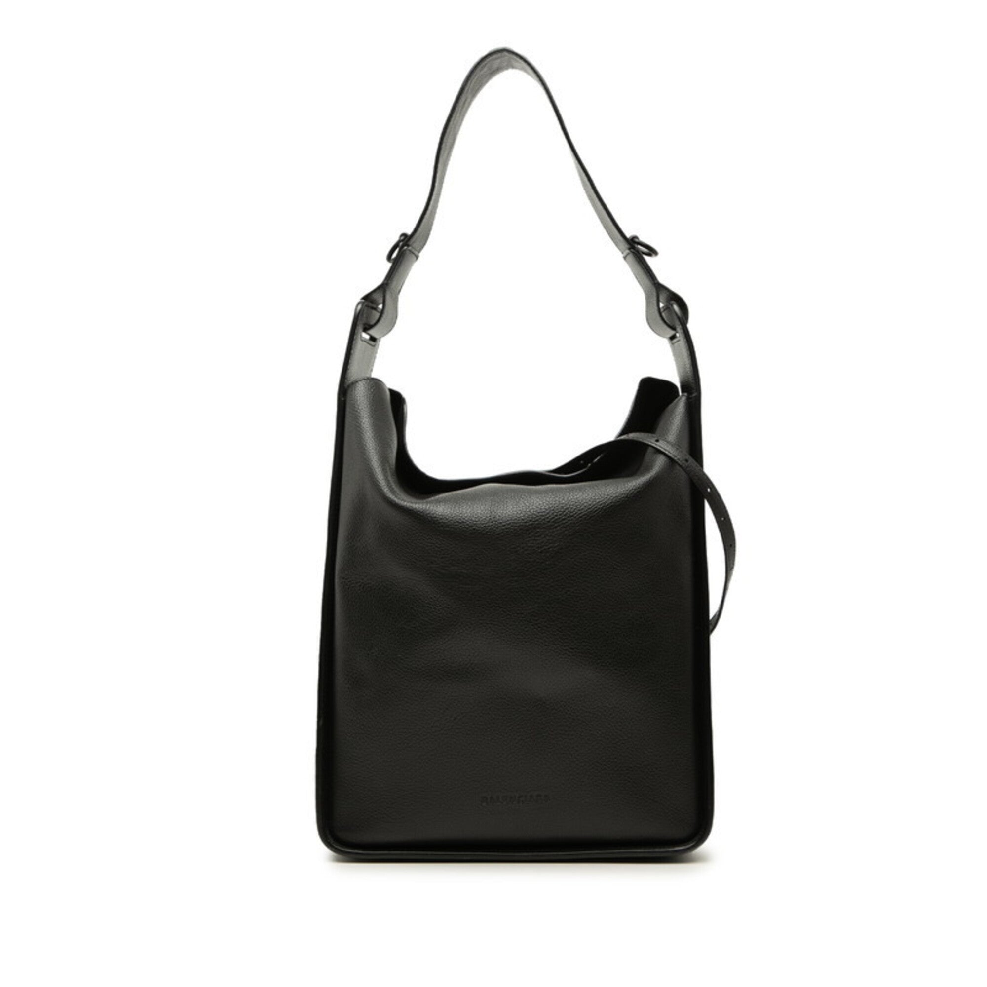Balenciaga Black Leather Shoulder Bag Tote Bag (Pre-Owned)