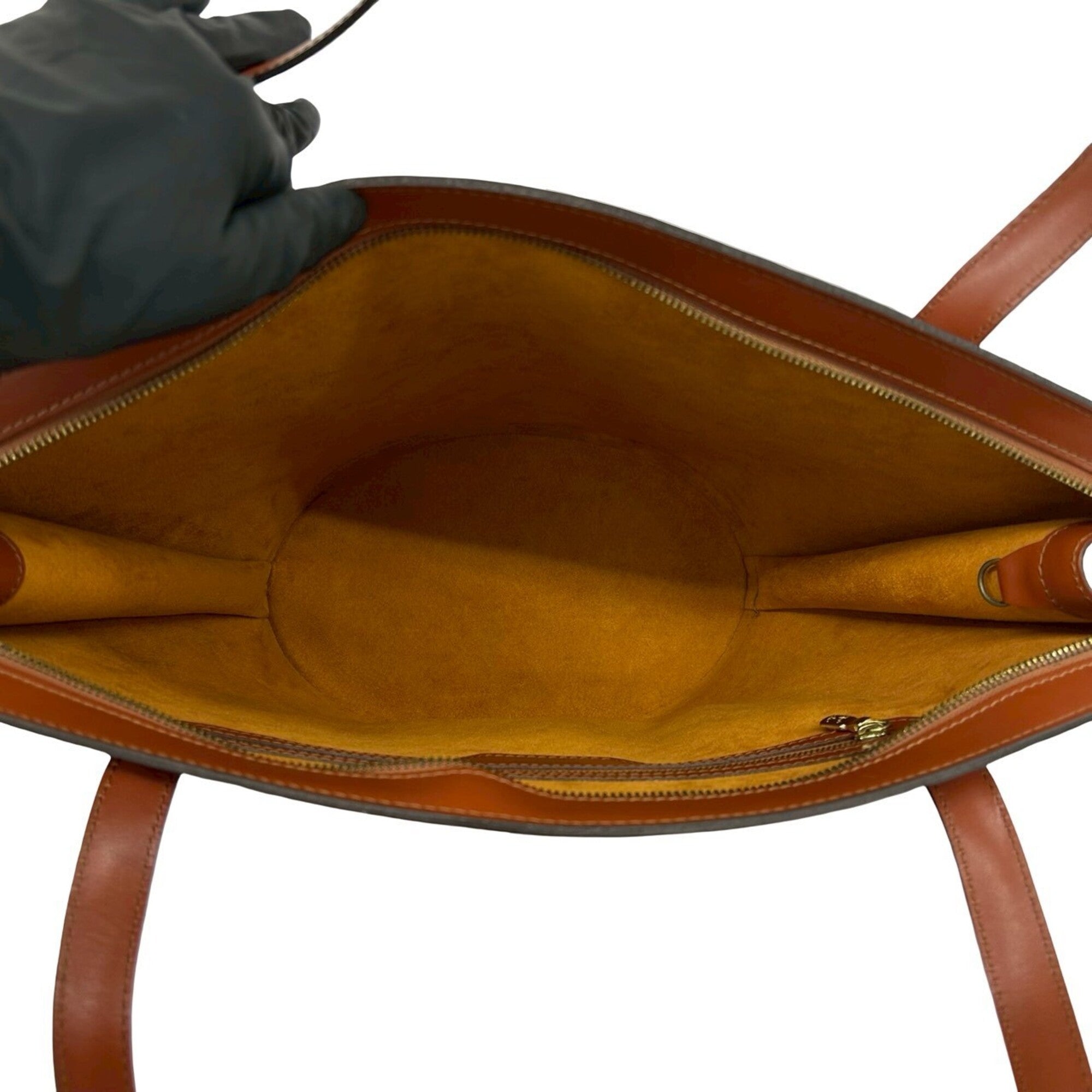 Louis Vuitton Brown Leather Tote Bag (Pre-Owned)