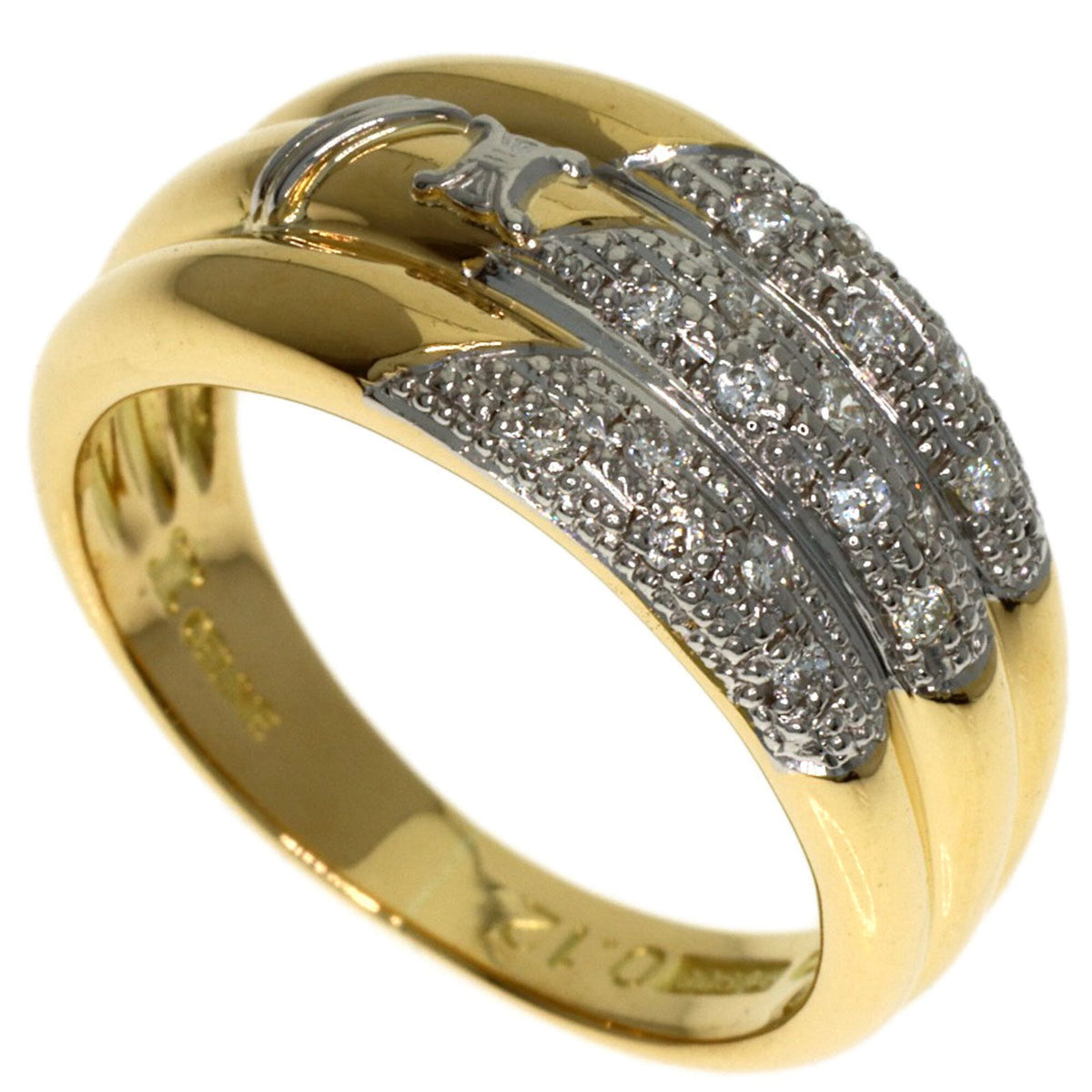Celine Yellow Gold (18K) Platinum 900 Band Ring (Pre-Owned)
