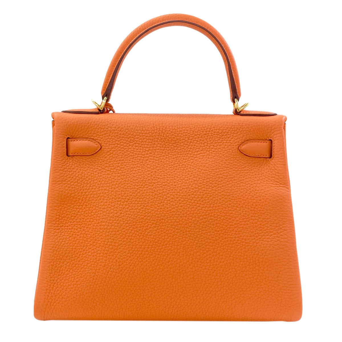 Hermes Kelly Orange Togo Leather Handbag (Pre-Owned)