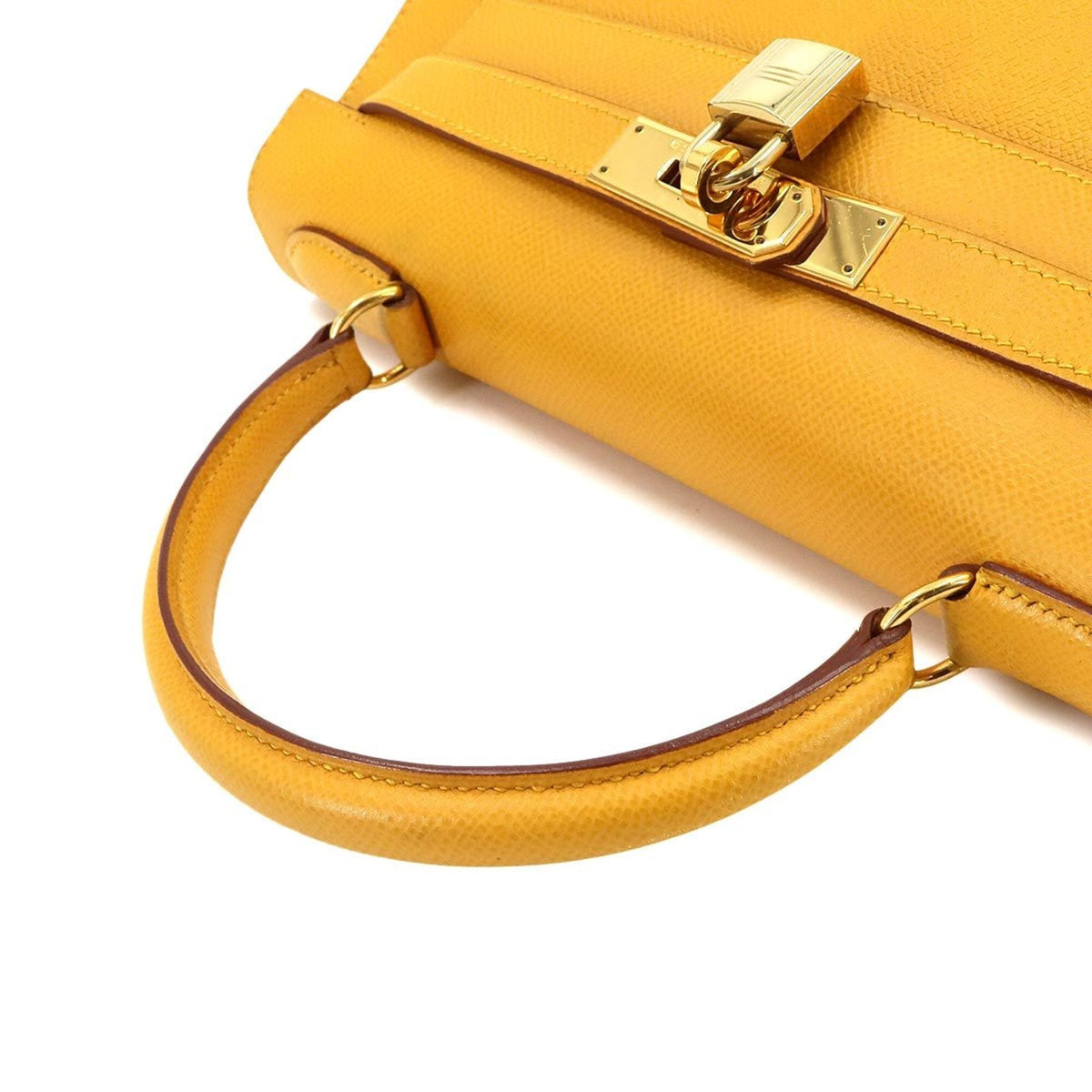 Hermes Jaune Courchevel Leather Handbag (Pre-Owned)