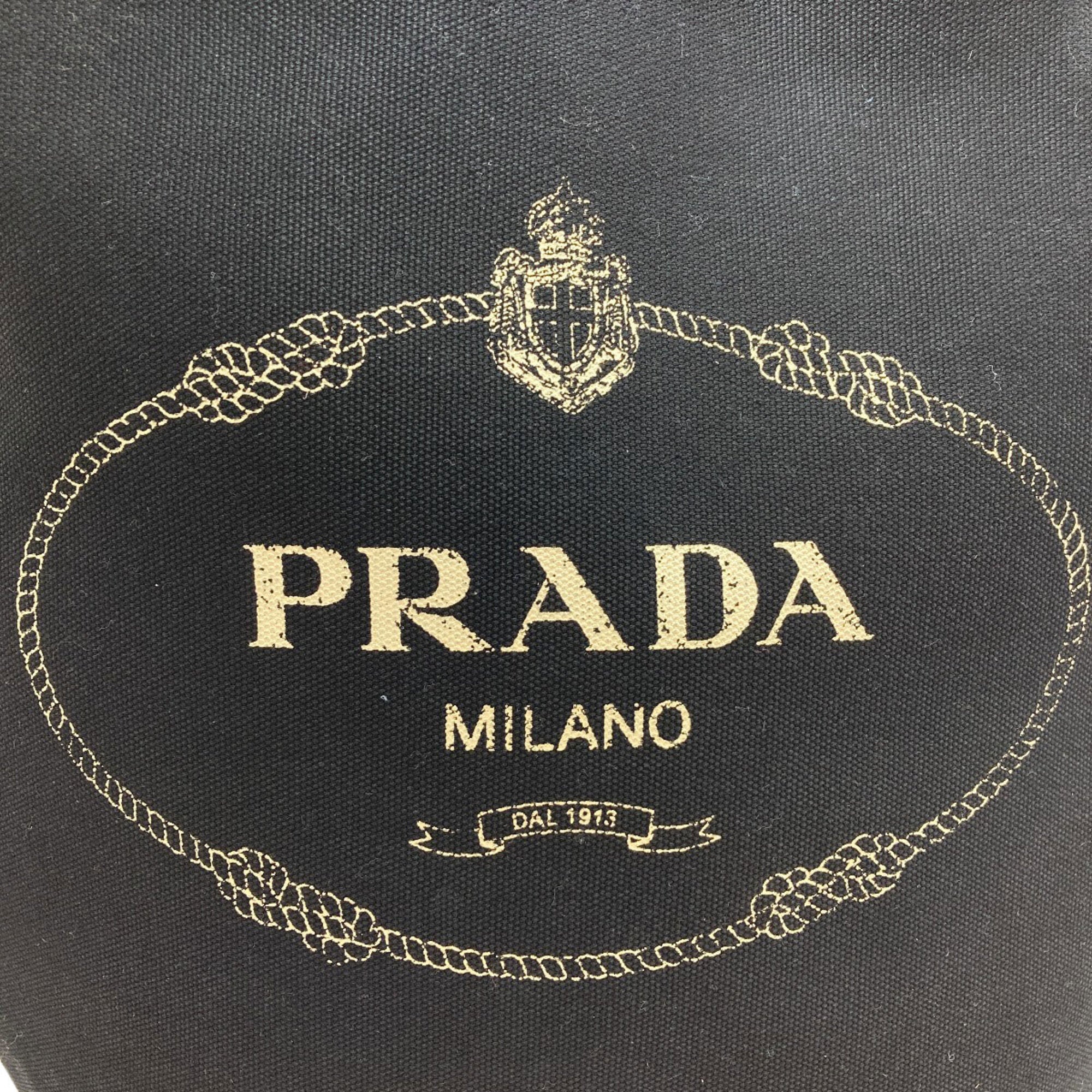 Prada Black Canvas Tote Bag (Pre-Owned)