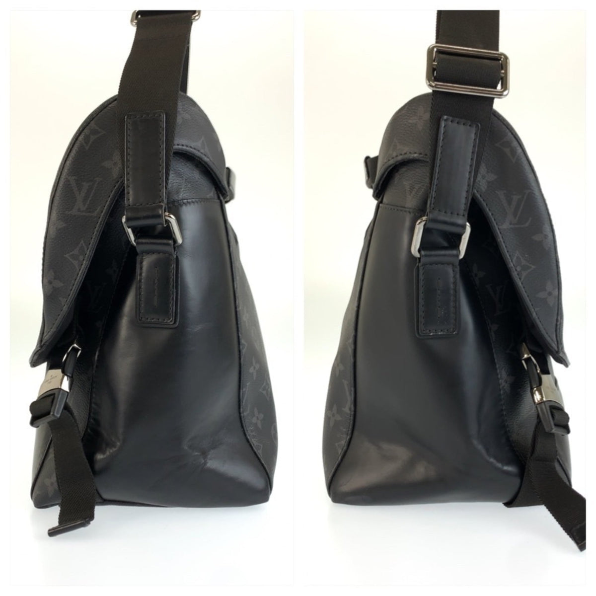 Louis Vuitton Black Monogram Eclipse Messenger Bag Shoulder Bag (Pre-Owned)