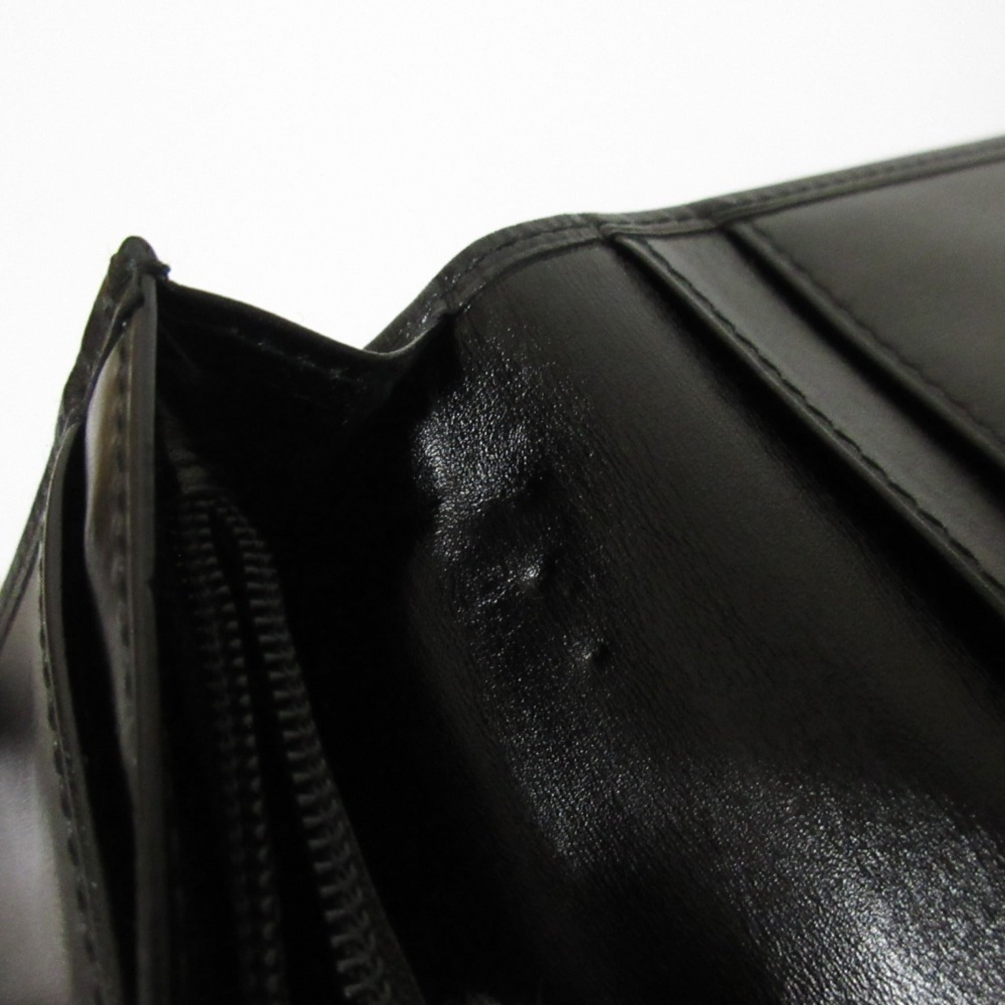 Cartier Black Leather Long Wallet (Bi-Fold) (Pre-Owned)