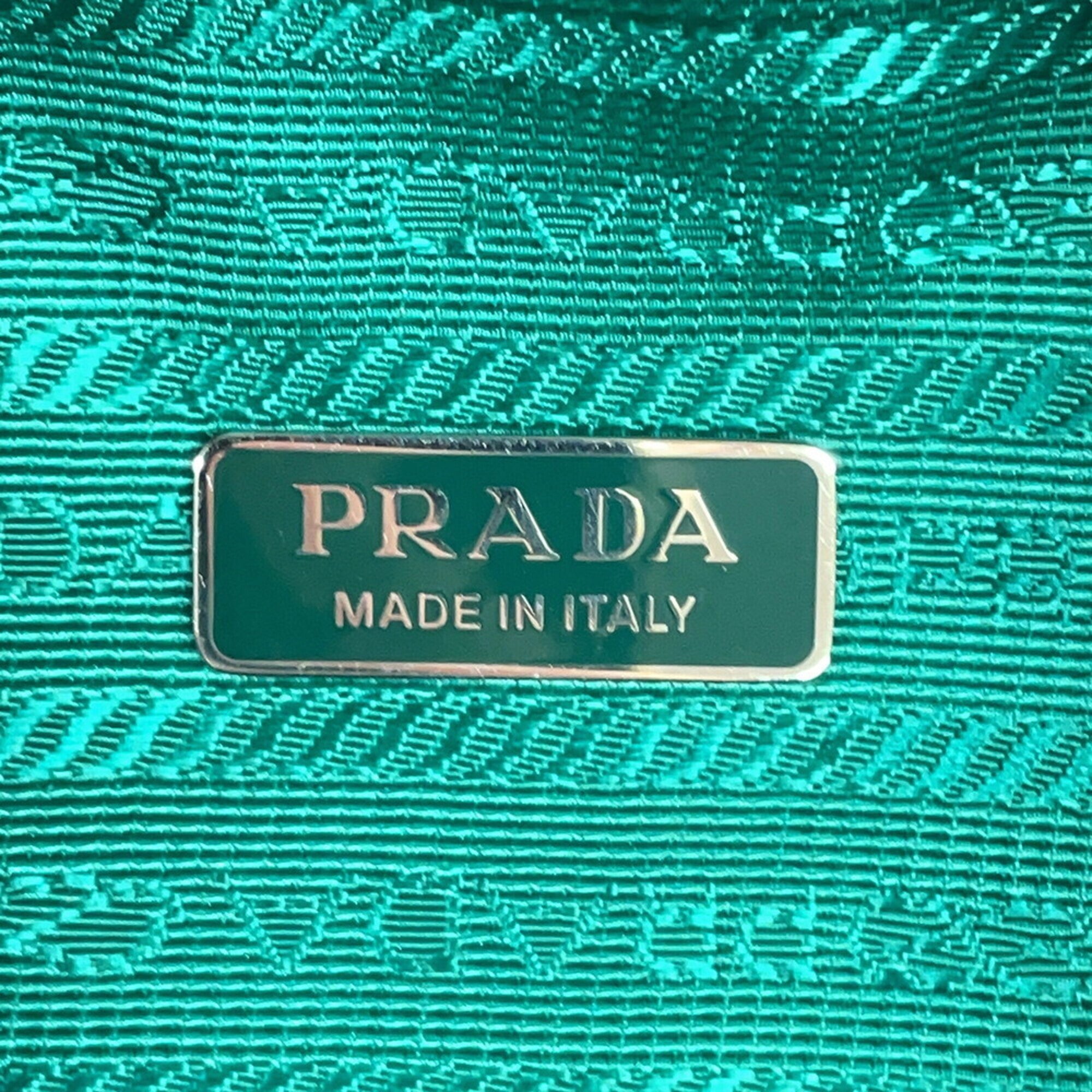 Prada Green Turquoise Leather Handbag (Pre-Owned)