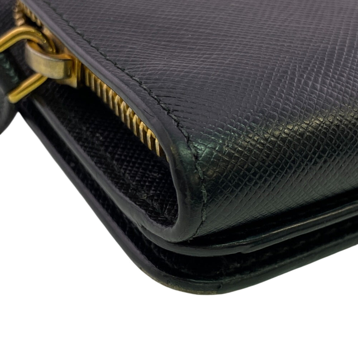Prada Black Leather Chain/Shoulder Wallet (Pre-Owned)