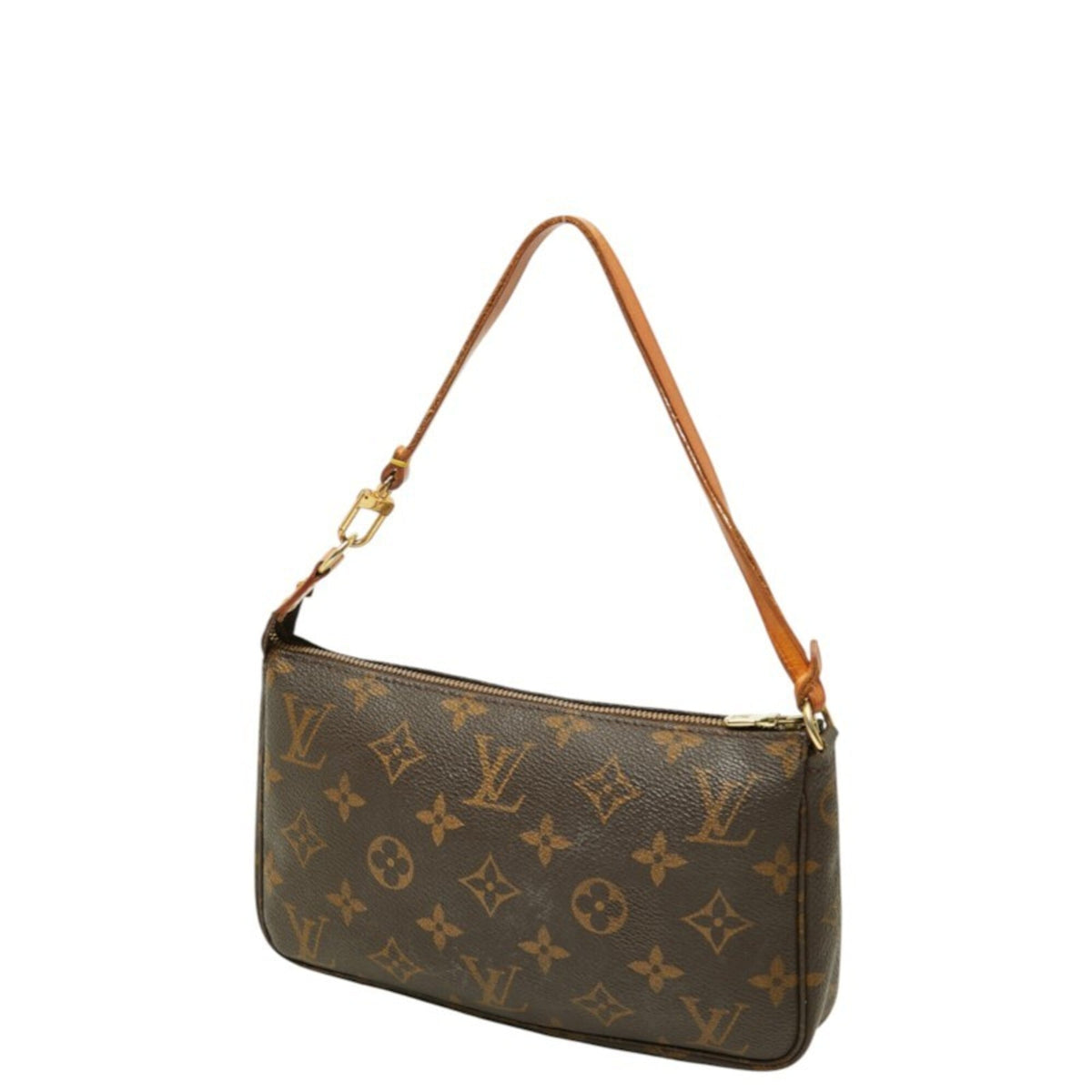 Louis Vuitton Monogram Brown Pvc Leather Handbag Pochette (Pre-Owned)