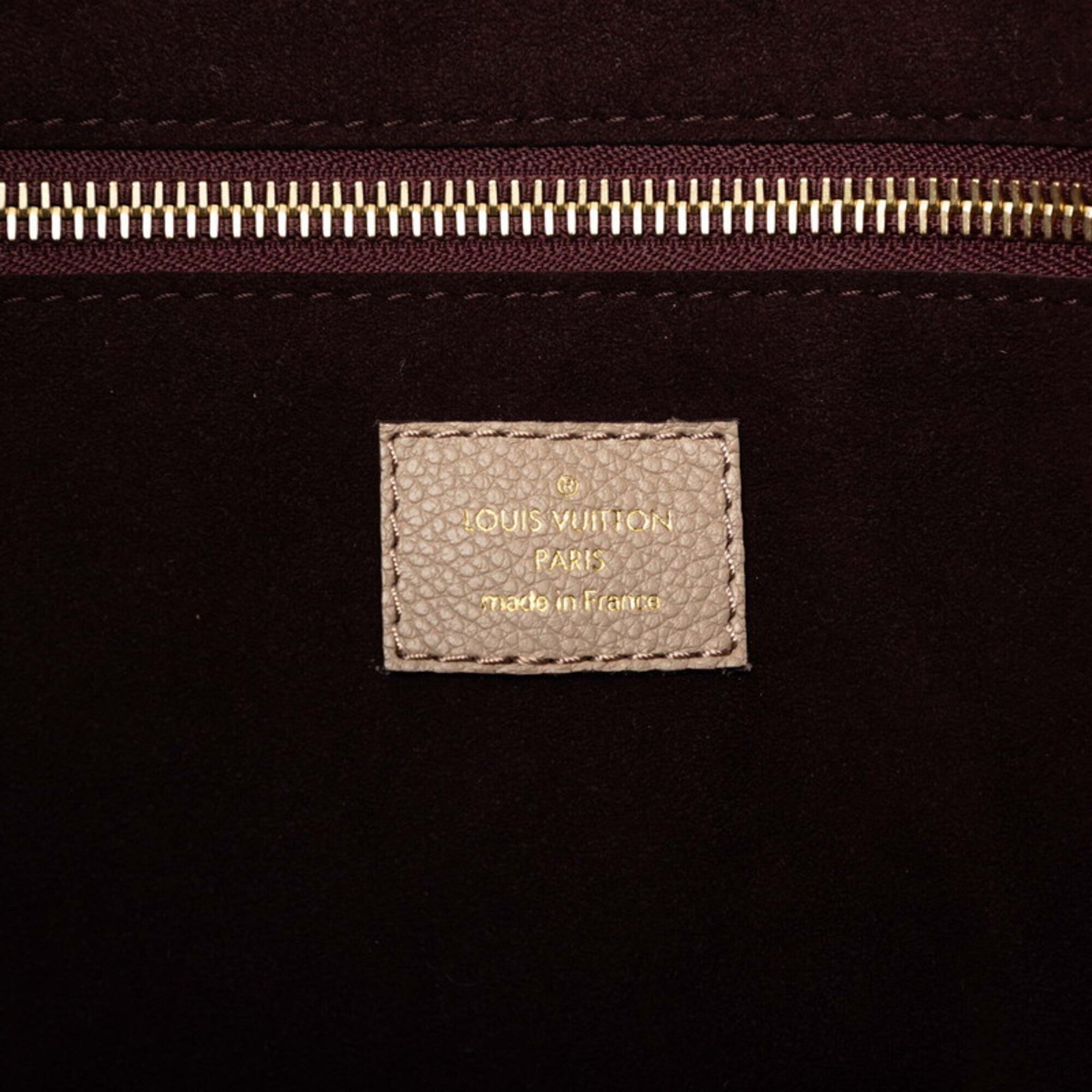 Louis Vuitton Grayish Tourterelle Leather Pouch Shoulder Bag Tote Bag (Pre-Owned)